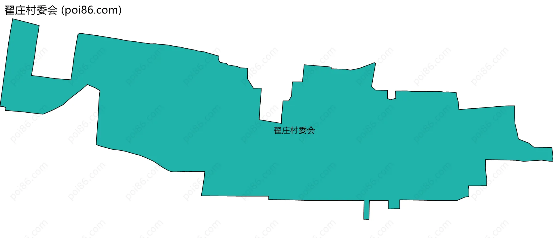 翟庄村委会边界地图
