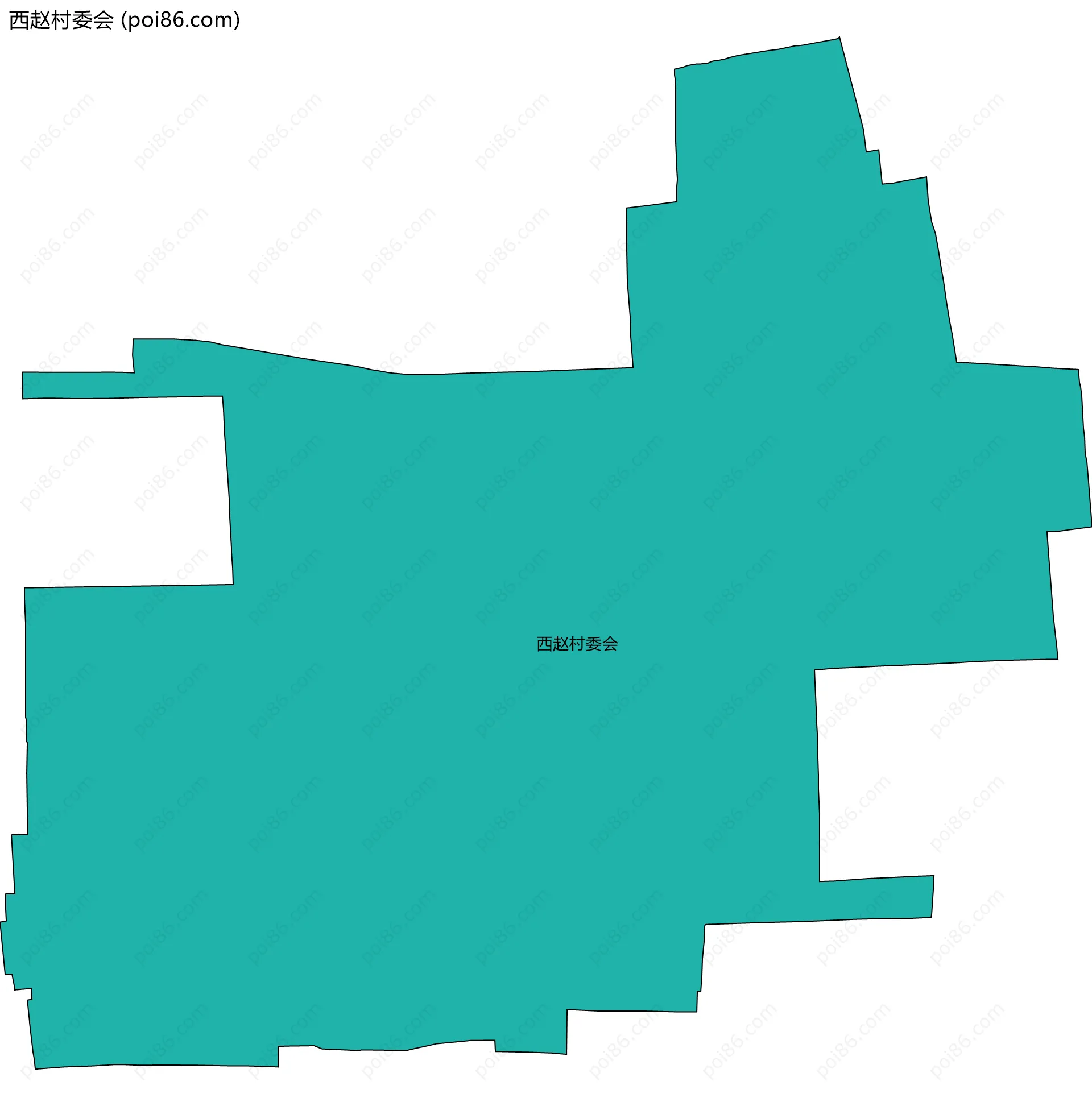 西赵村委会边界地图