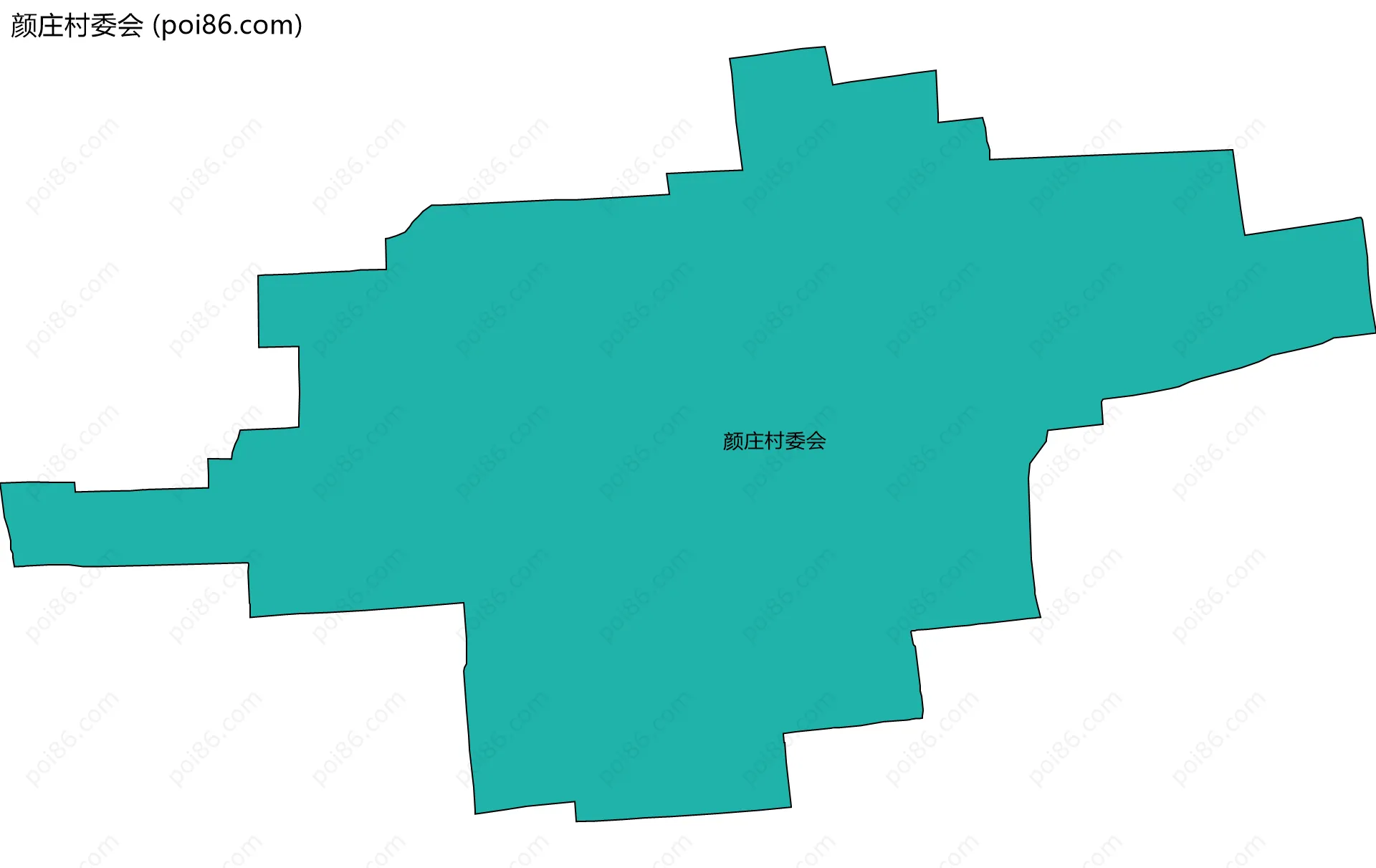 颜庄村委会边界地图