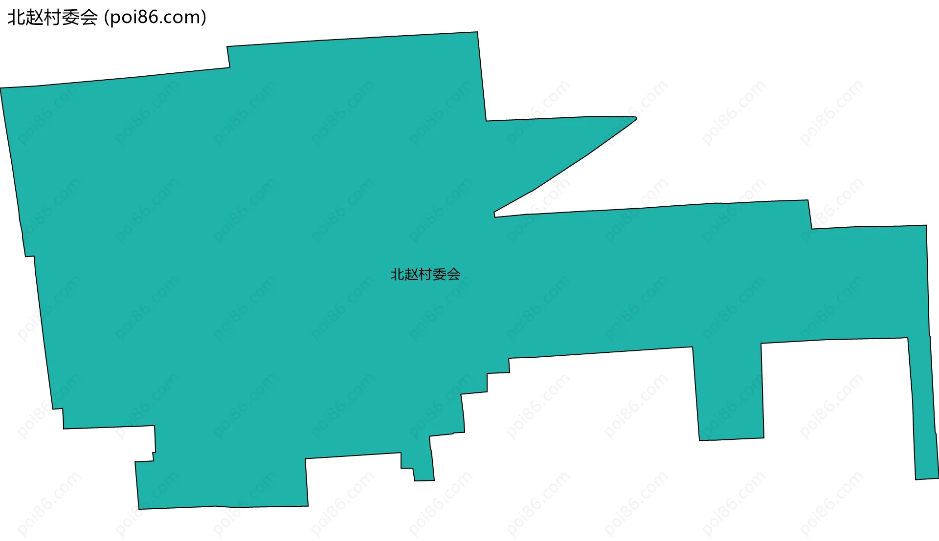 北赵村委会边界地图