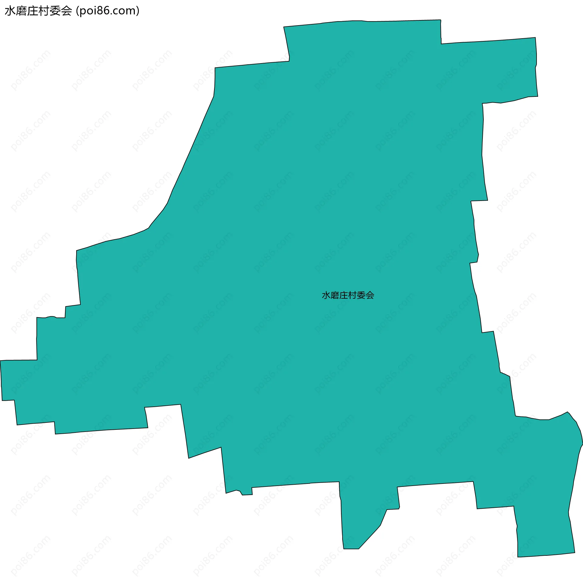 水磨庄村委会边界地图