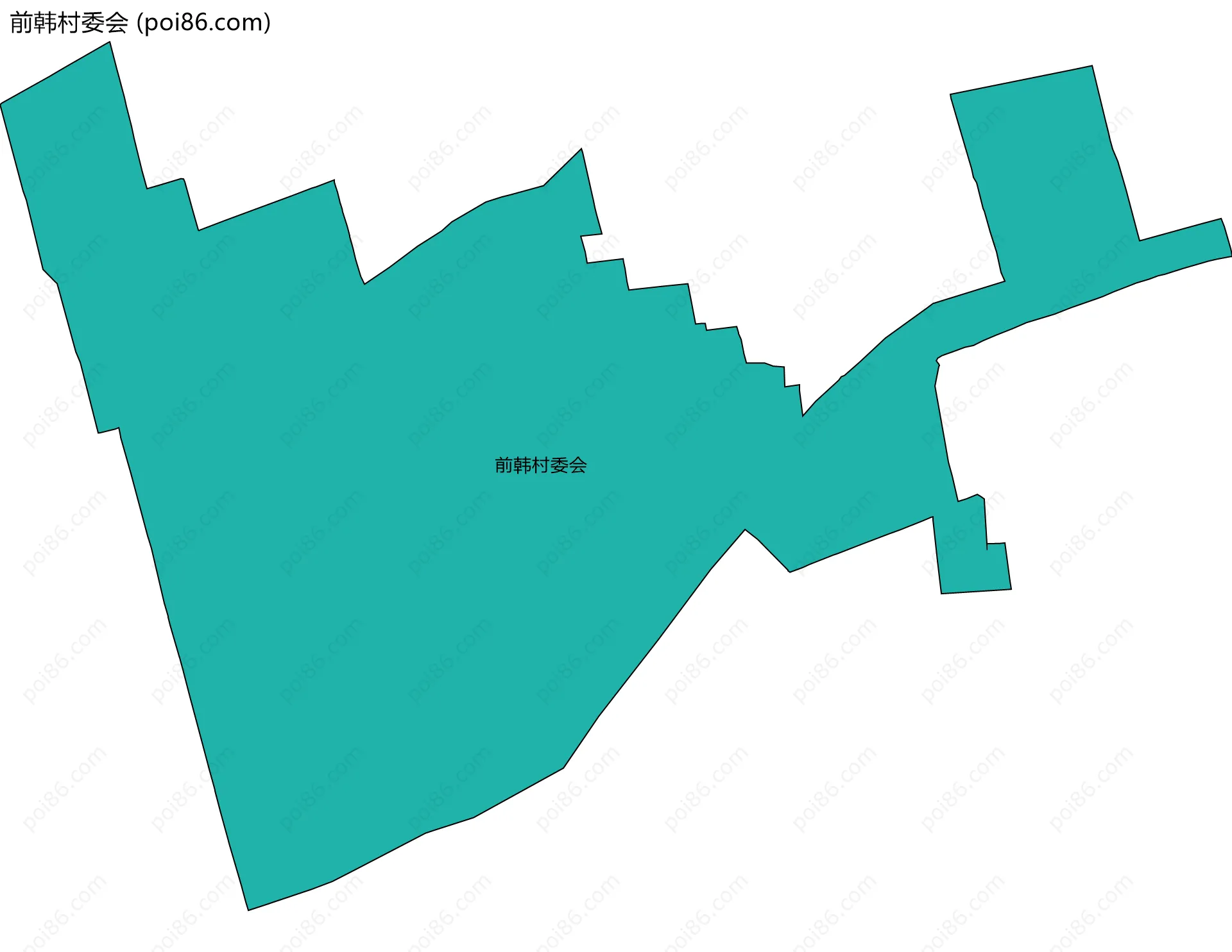 前韩村委会边界地图