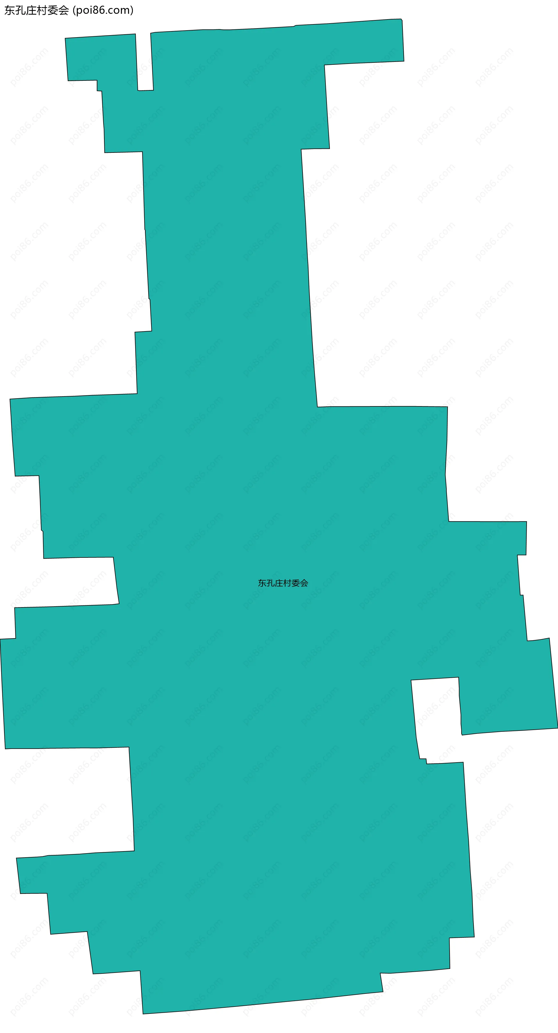 东孔庄村委会边界地图