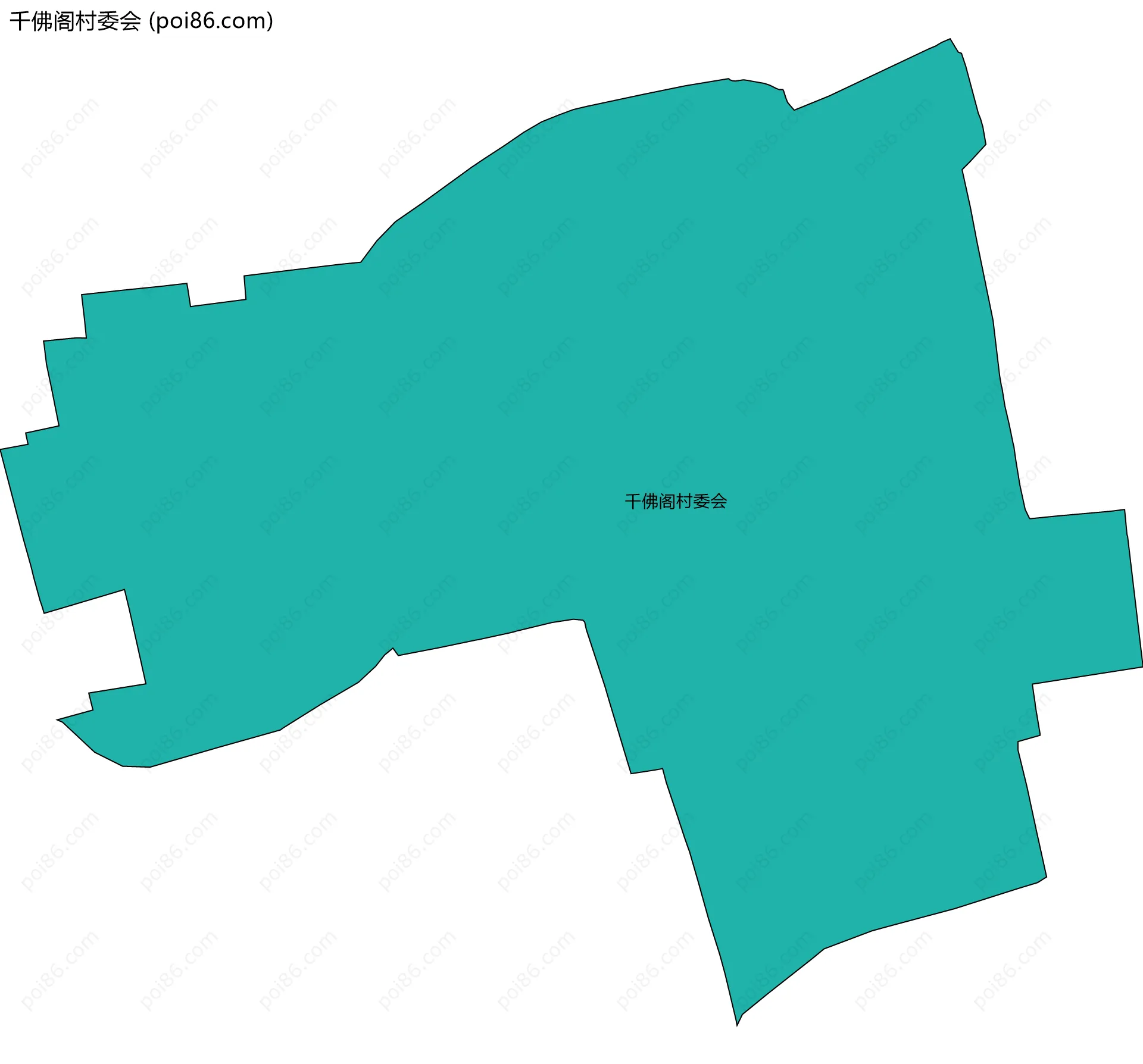 千佛阁村委会边界地图