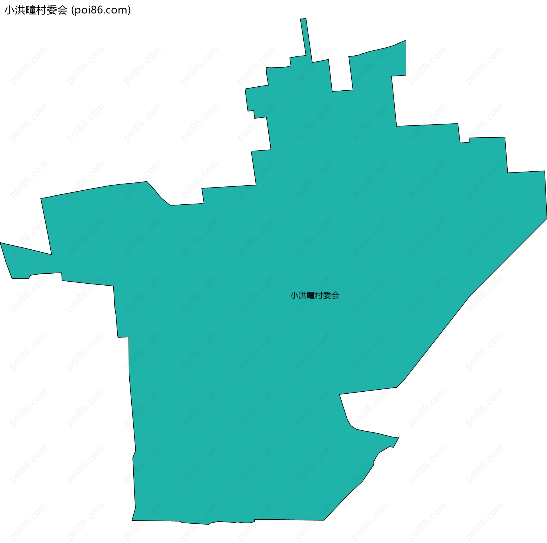小洪疃村委会边界地图