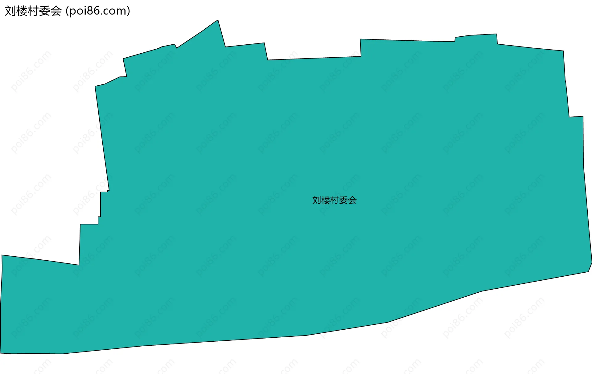 刘楼村委会边界地图