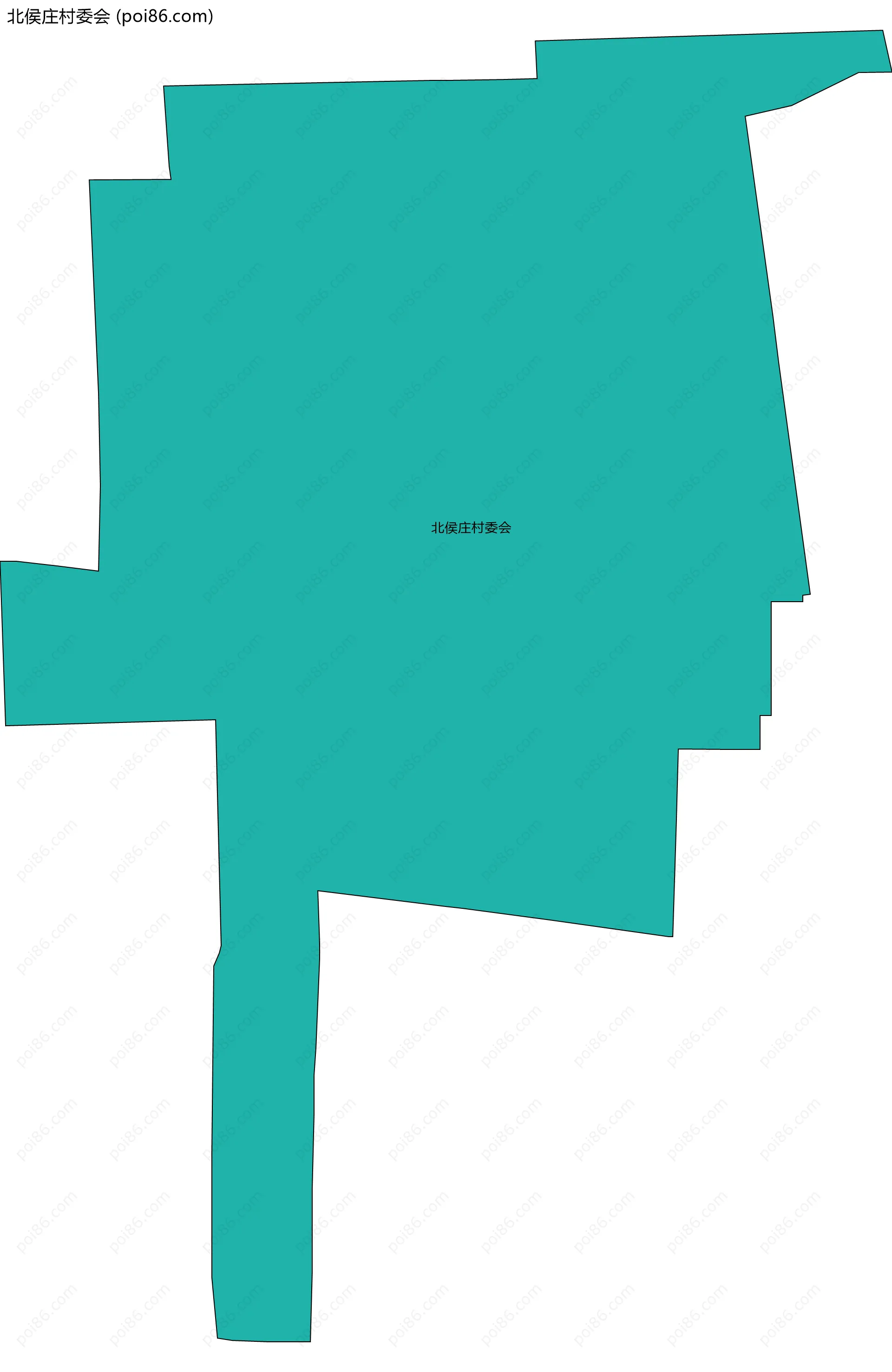 北侯庄村委会边界地图