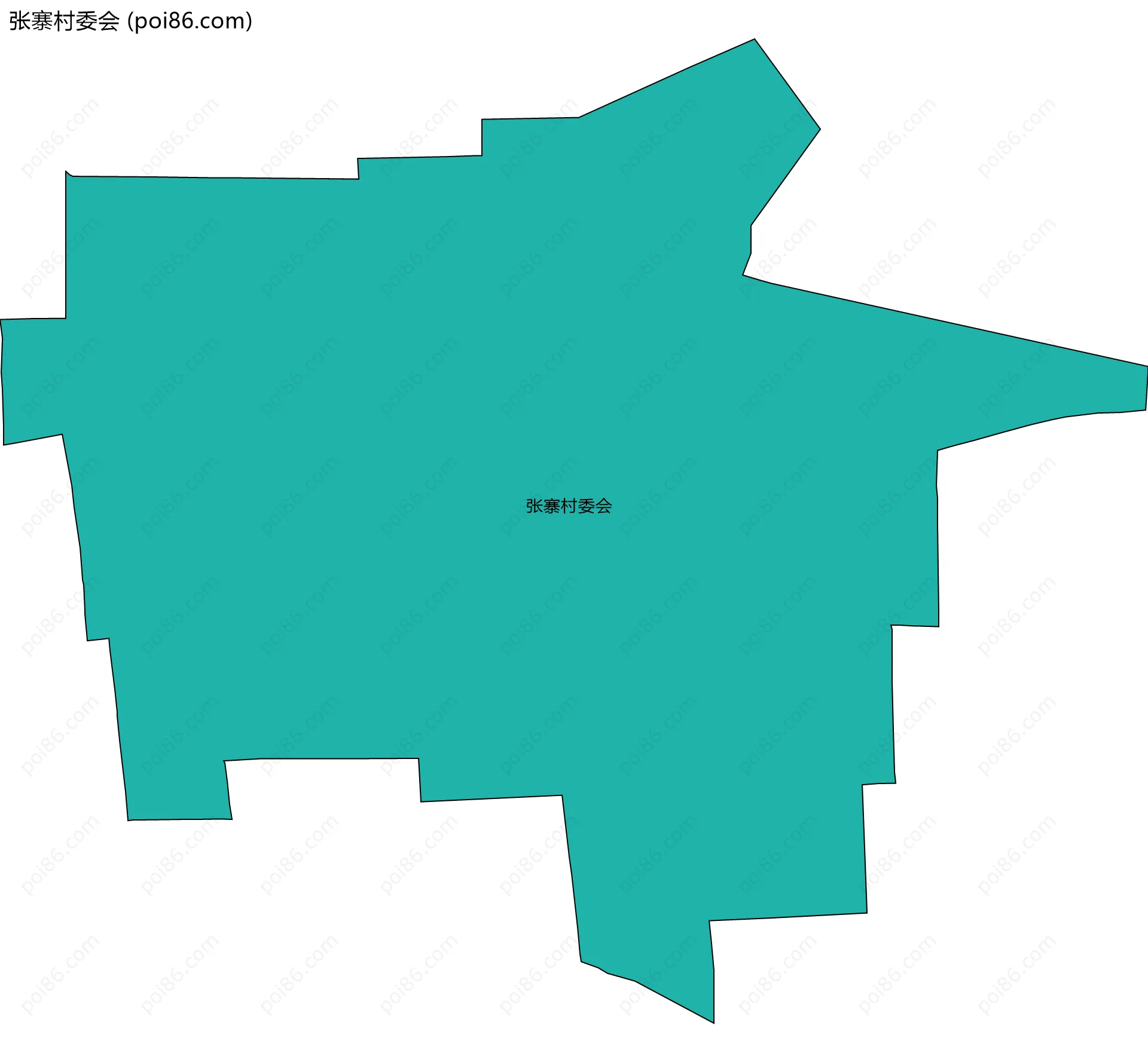 张寨村委会边界地图