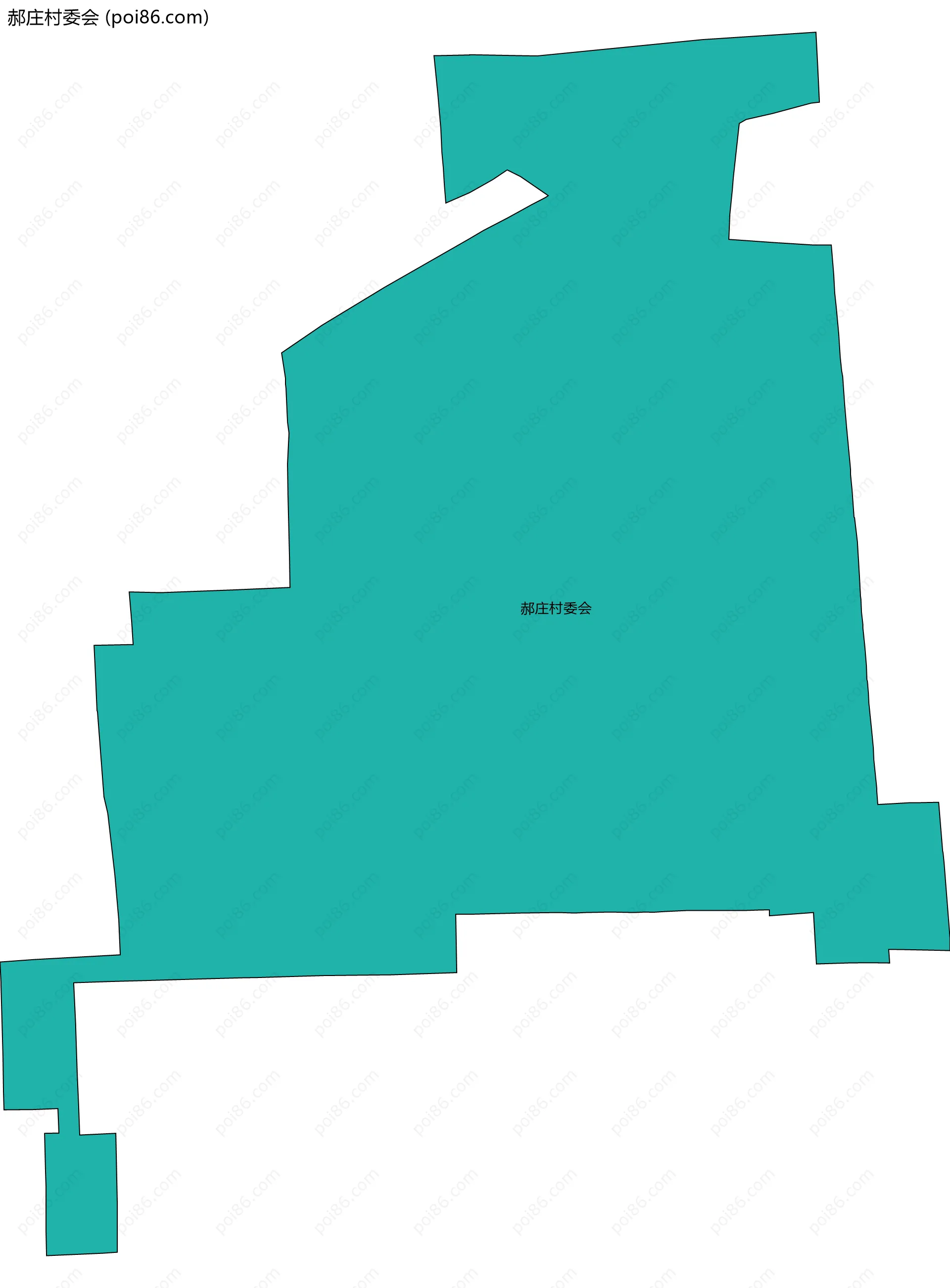 郝庄村委会边界地图