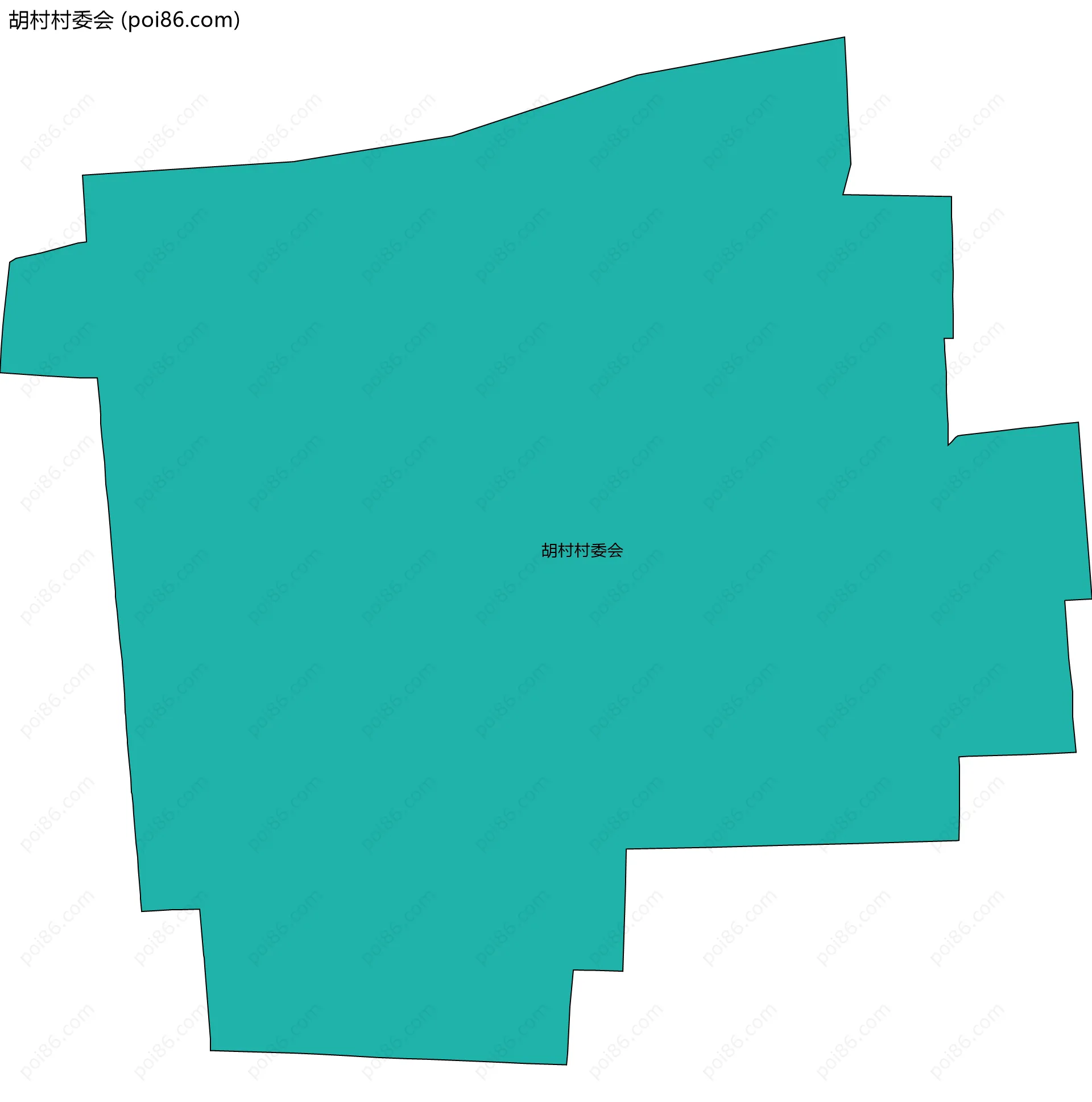 胡村村委会边界地图