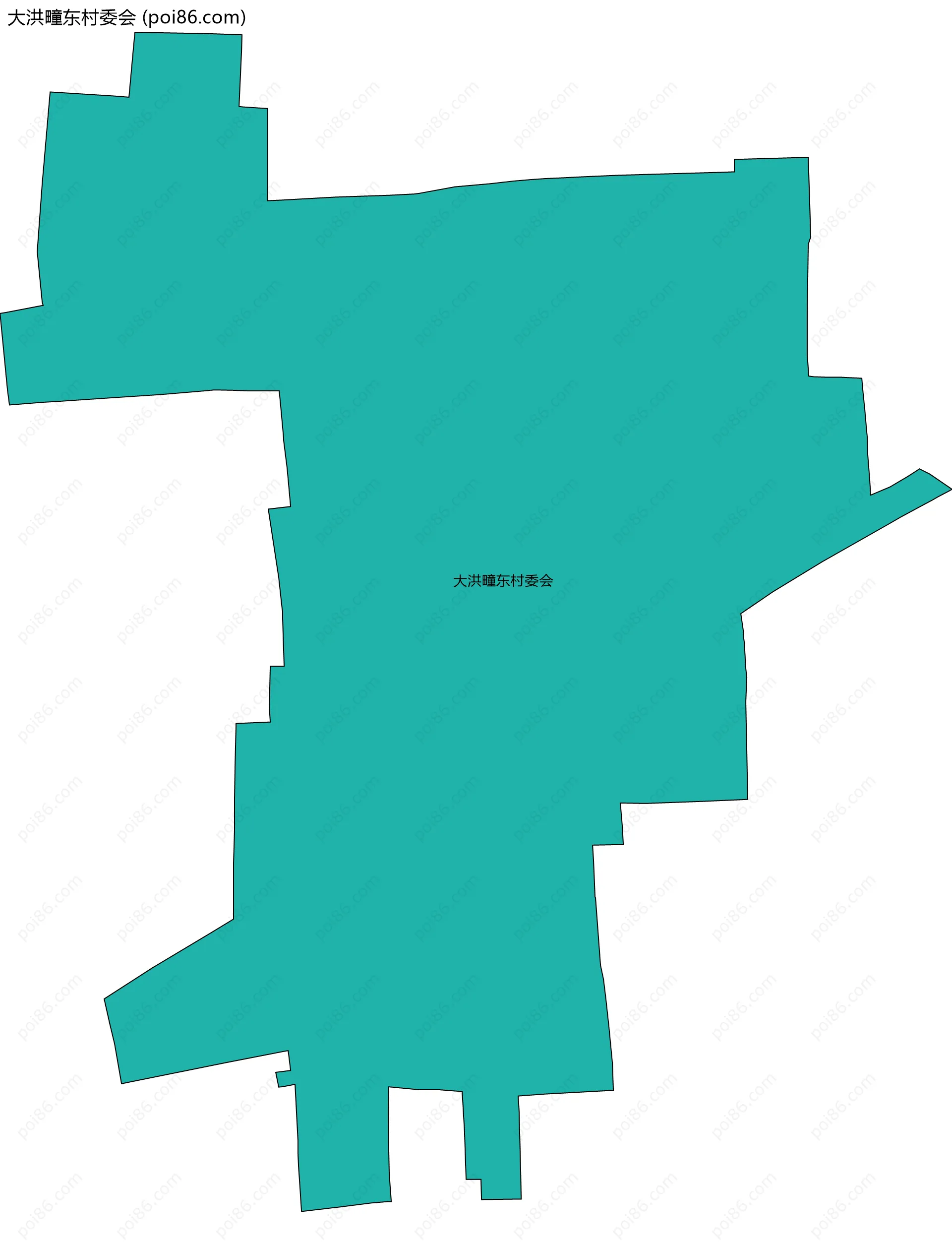 大洪疃东村委会边界地图