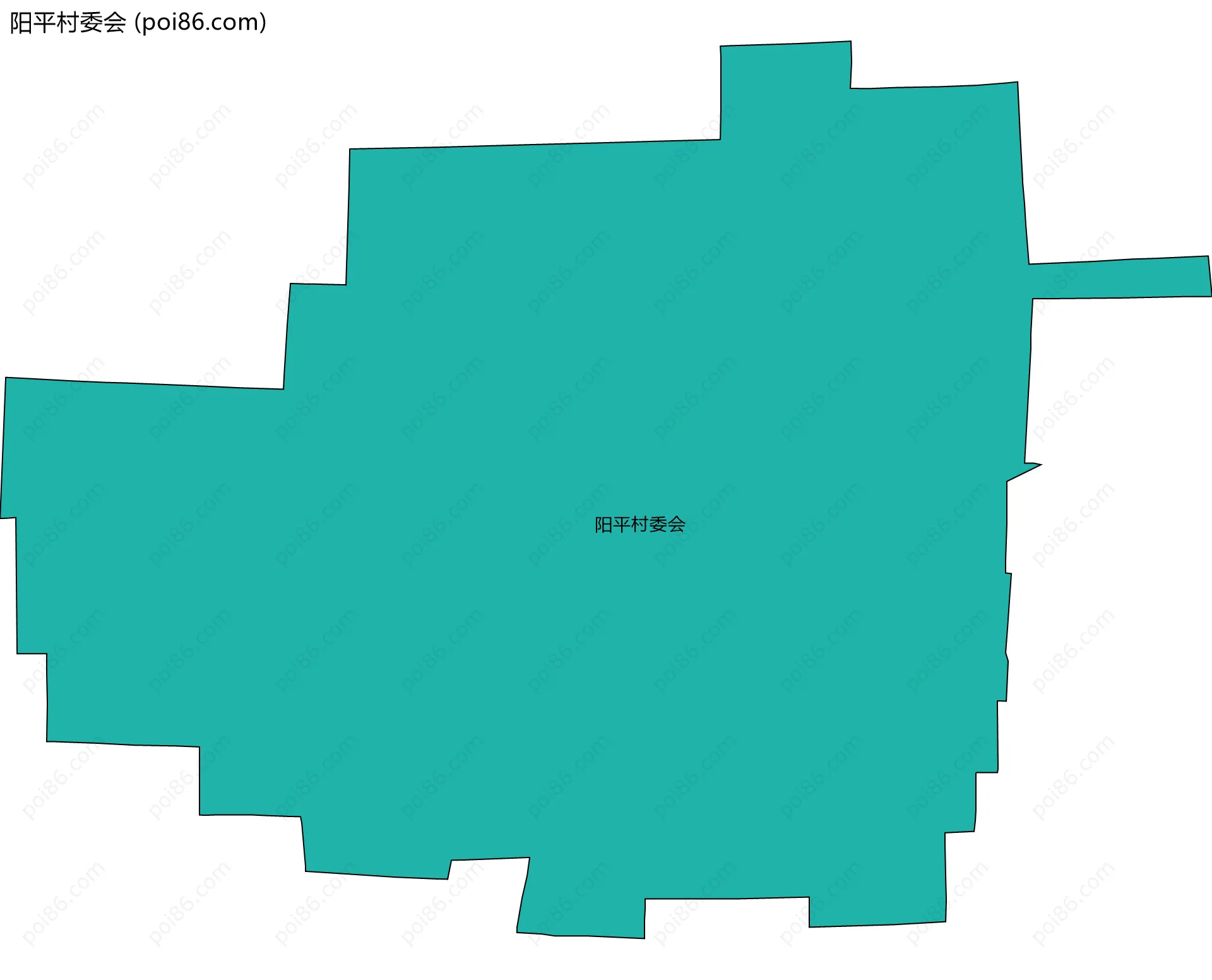 阳平村委会边界地图