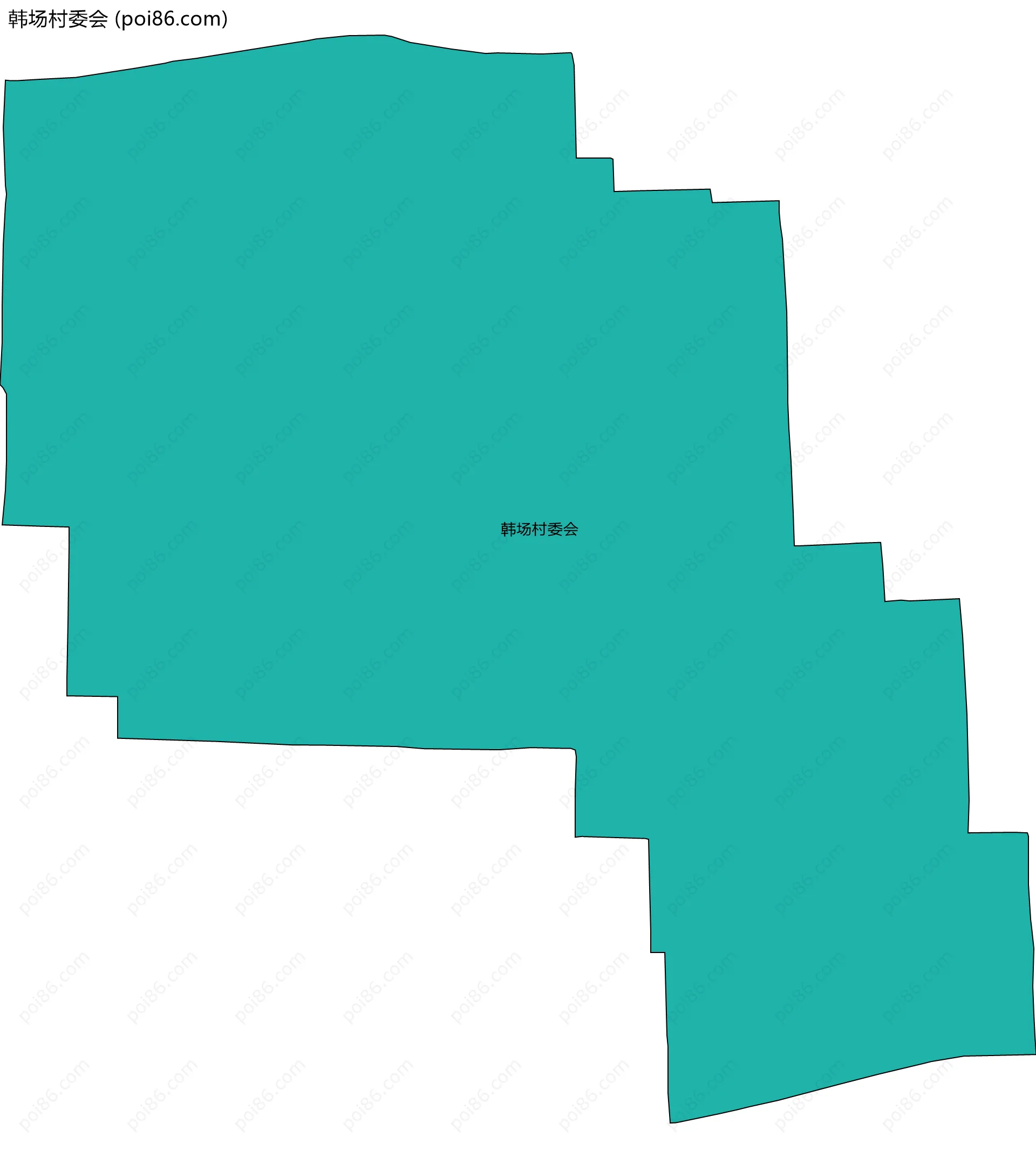 韩场村委会边界地图