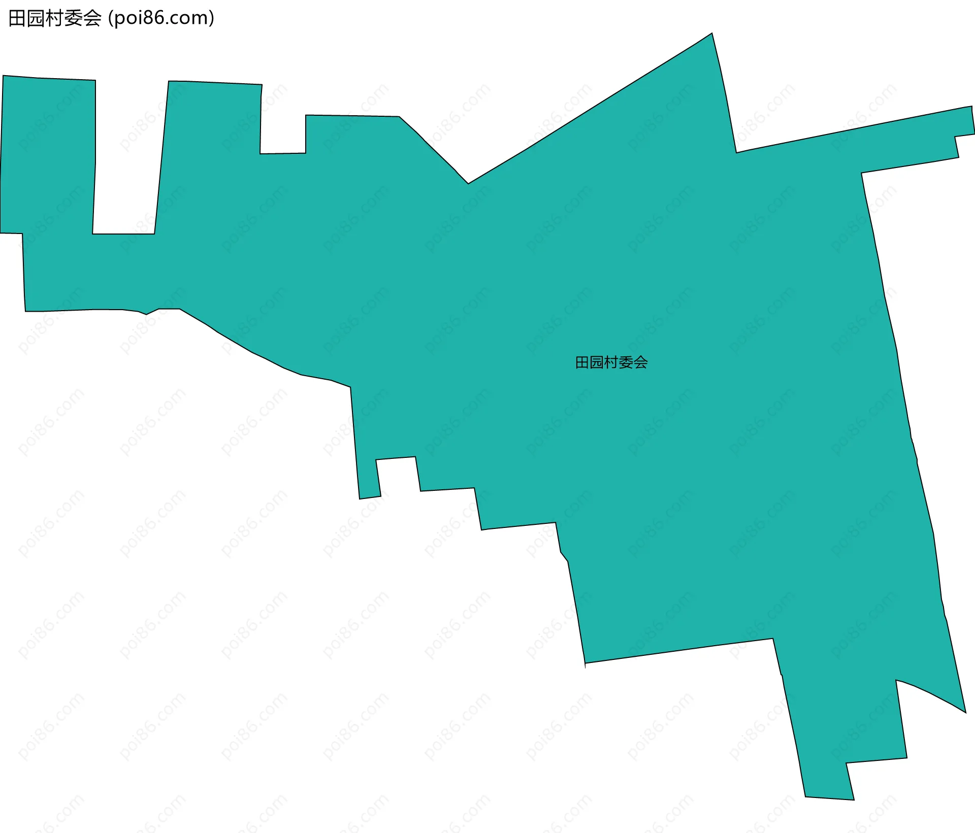 田园村委会边界地图