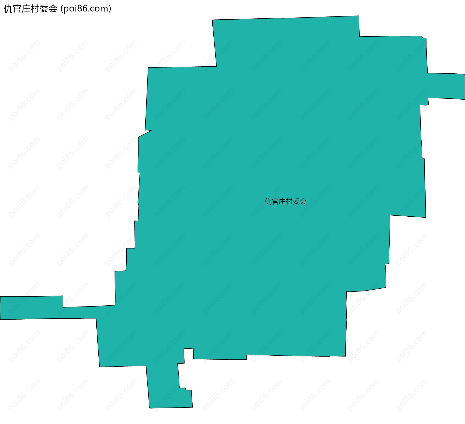 仇官庄村委会边界地图