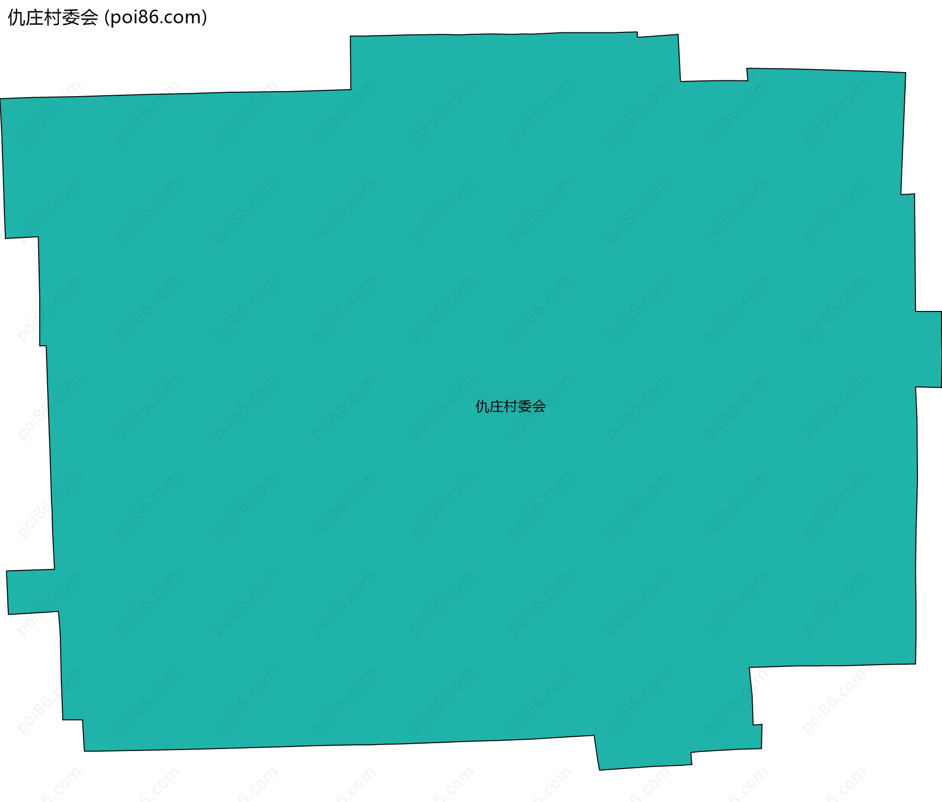 仇庄村委会边界地图