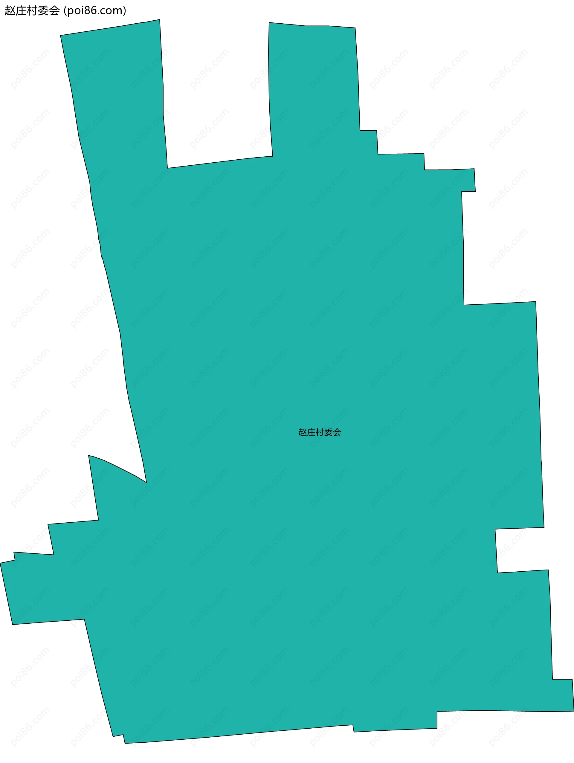 赵庄村委会边界地图