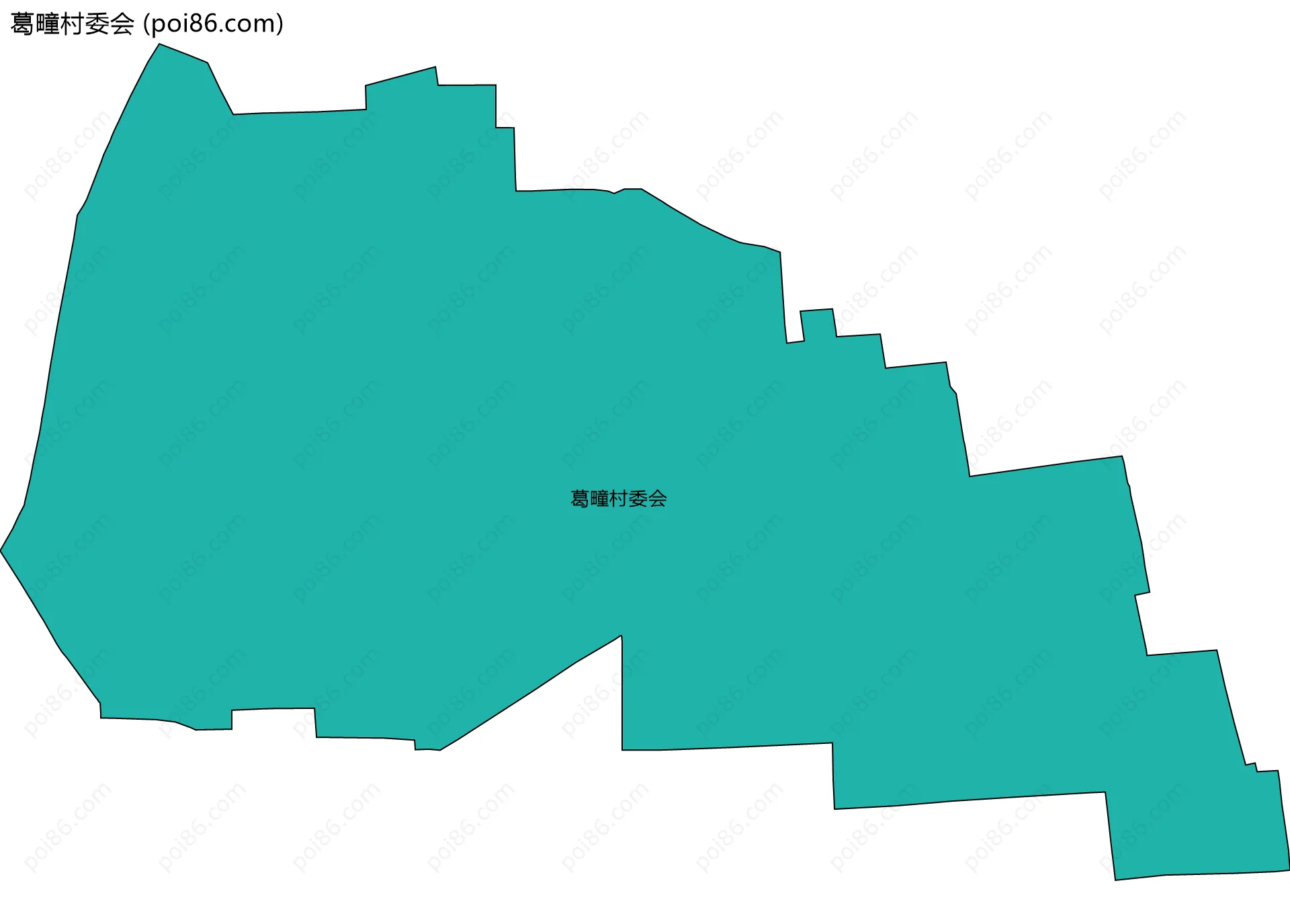 葛疃村委会边界地图