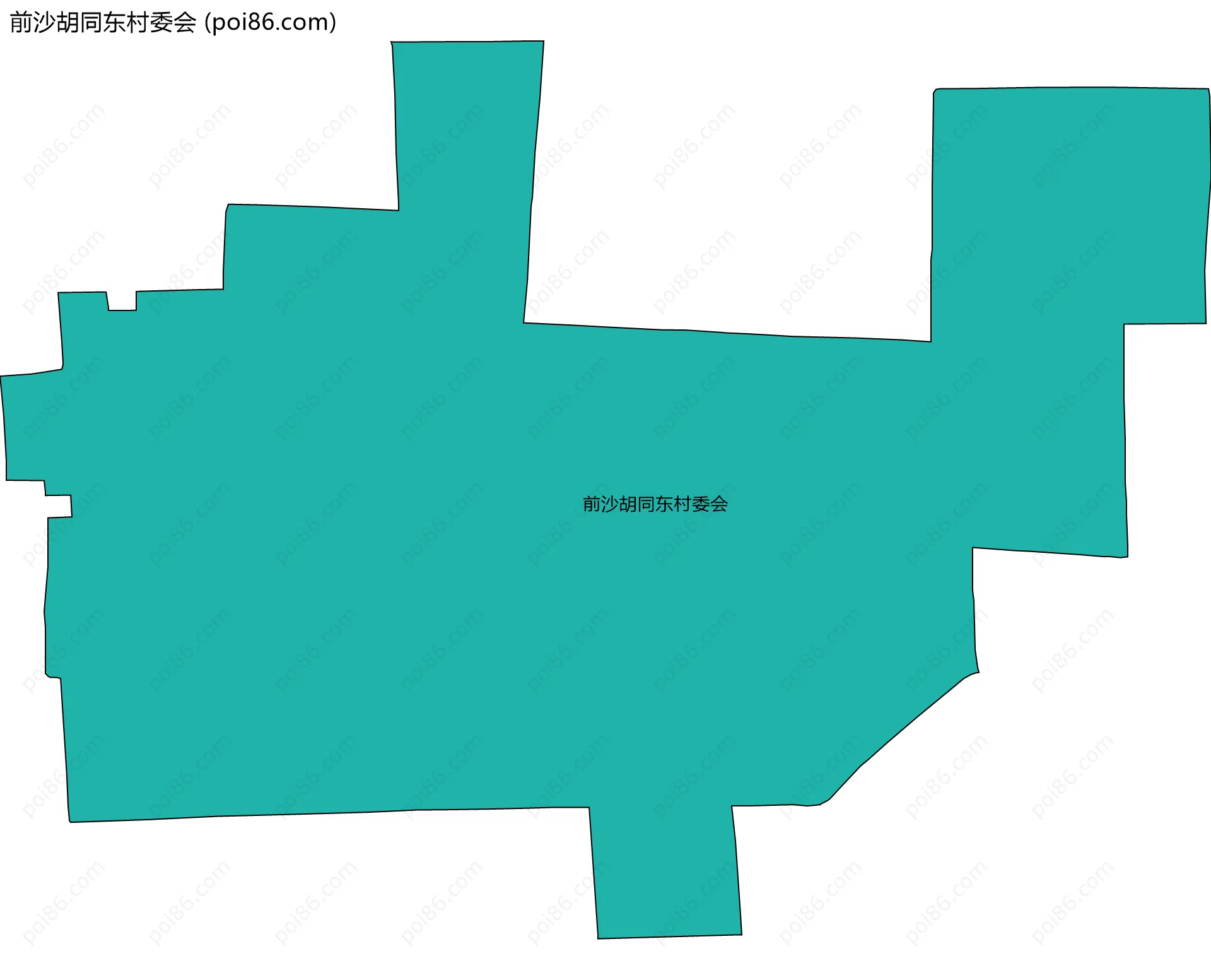 前沙胡同东村委会边界地图