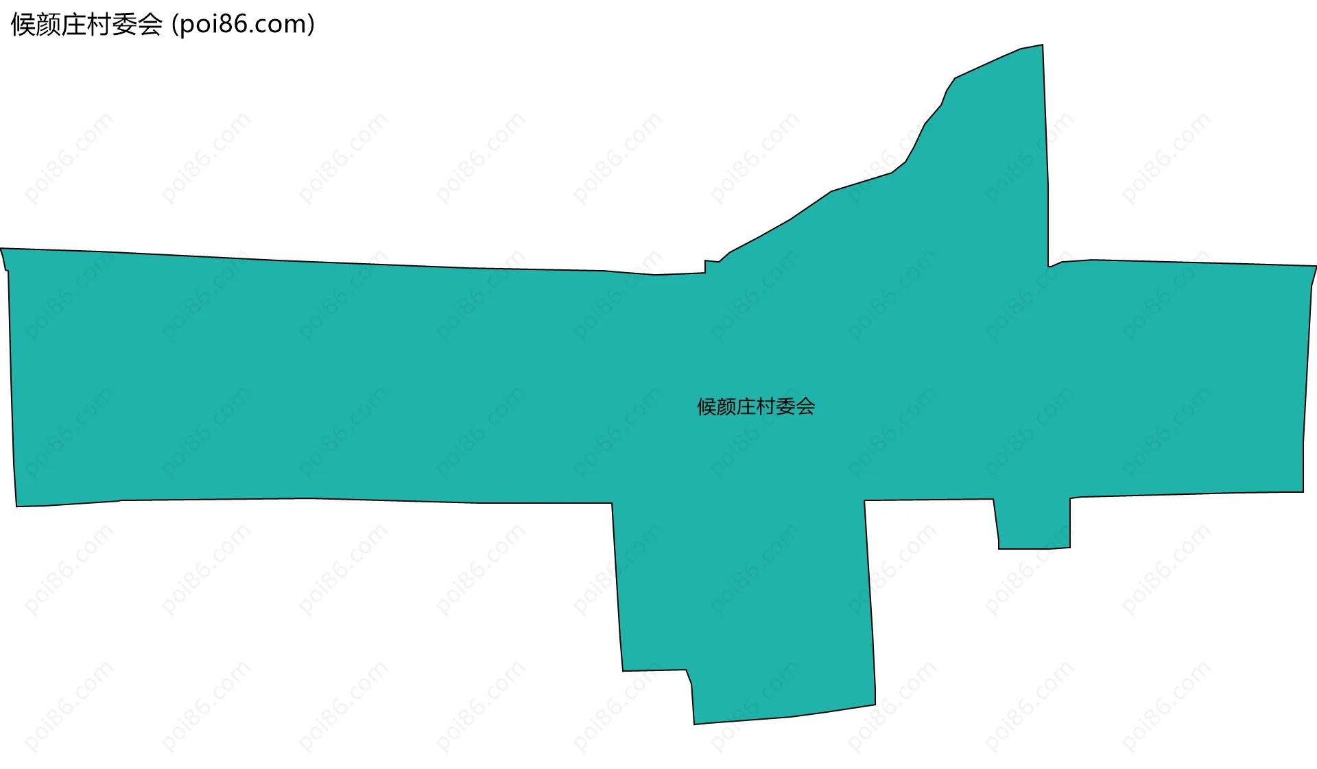 候颜庄村委会边界地图