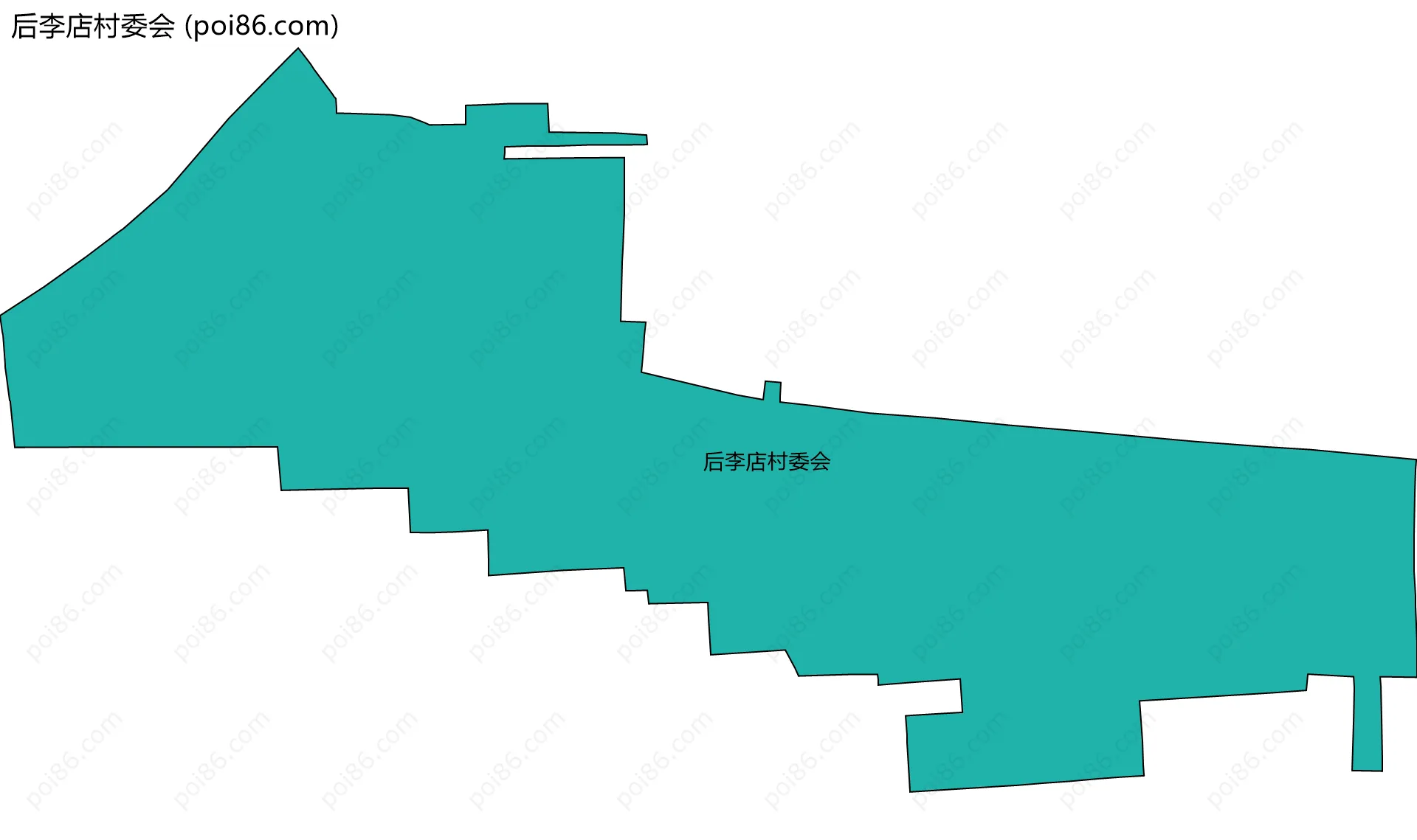 后李店村委会边界地图
