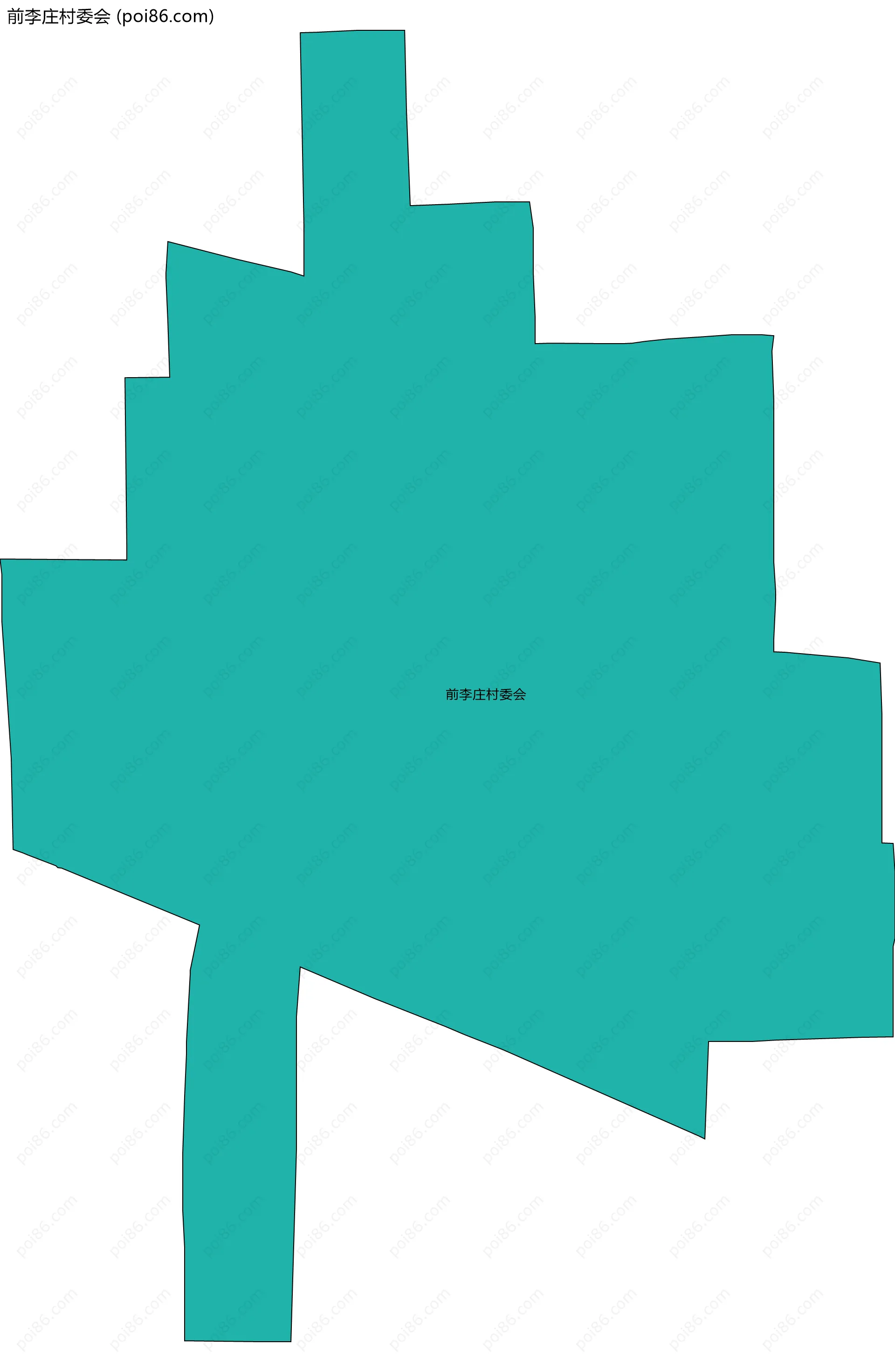 前李庄村委会边界地图