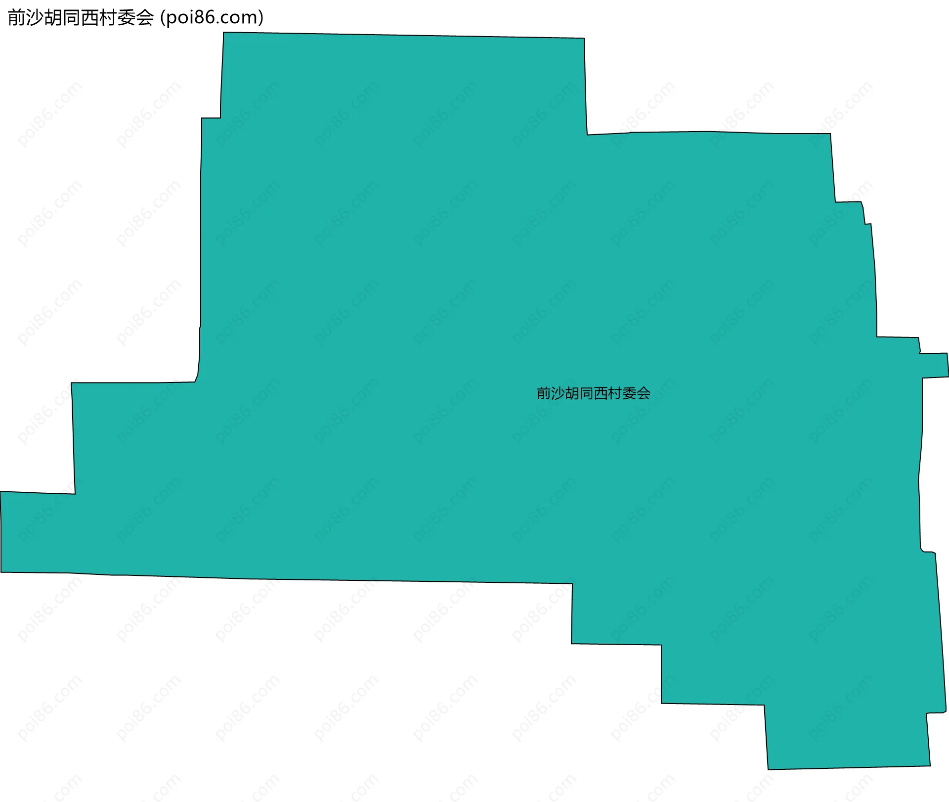 前沙胡同西村委会边界地图