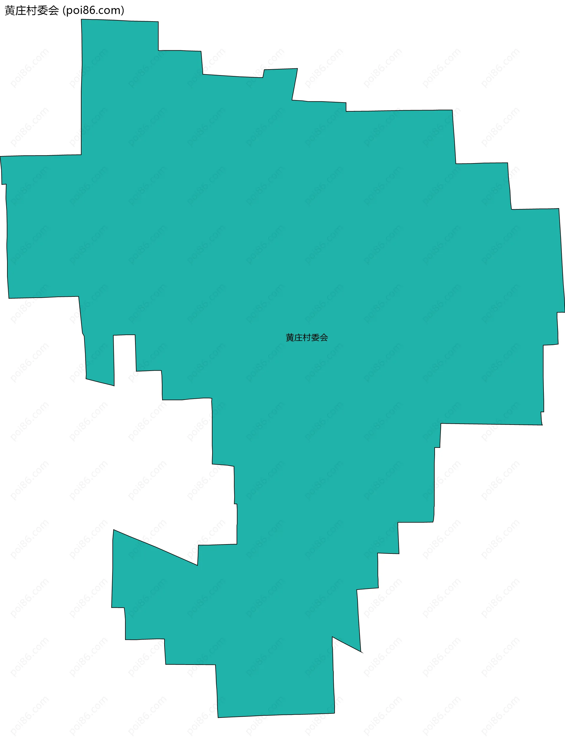 黄庄村委会边界地图