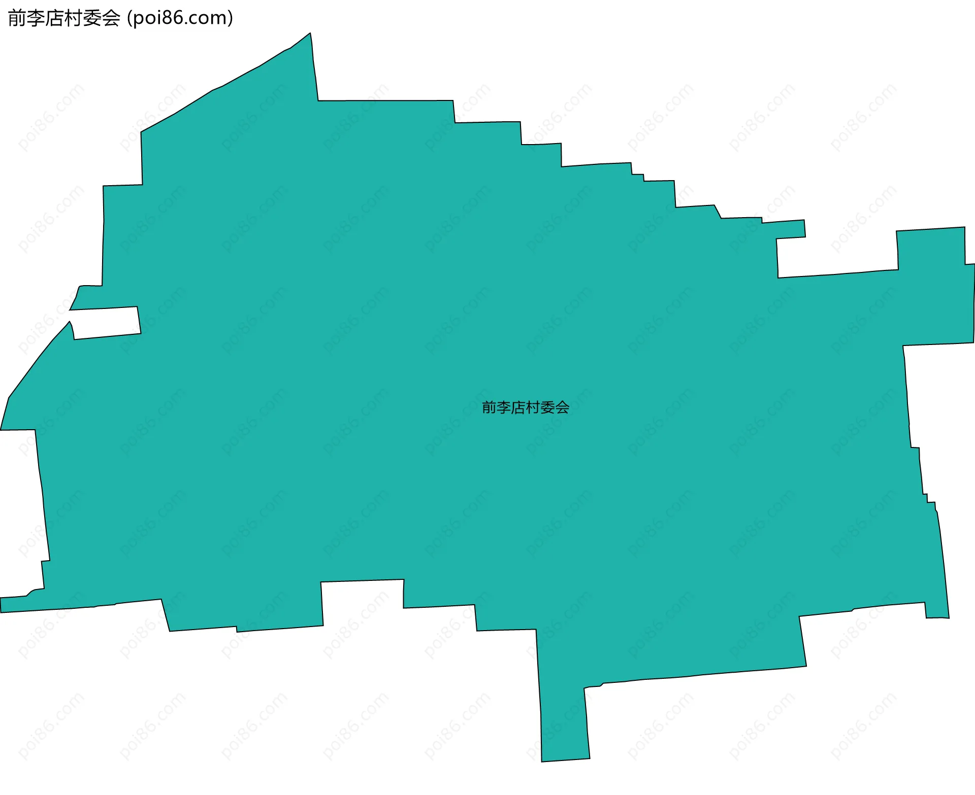 前李店村委会边界地图