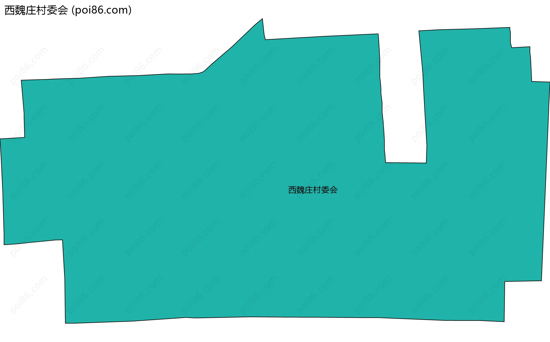 西魏庄村委会边界地图