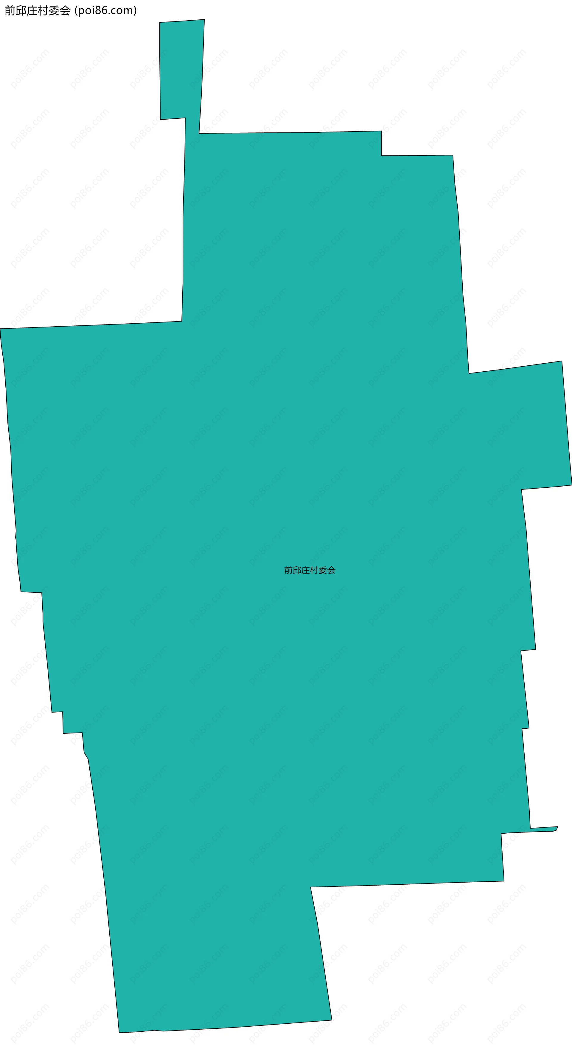 前邱庄村委会边界地图