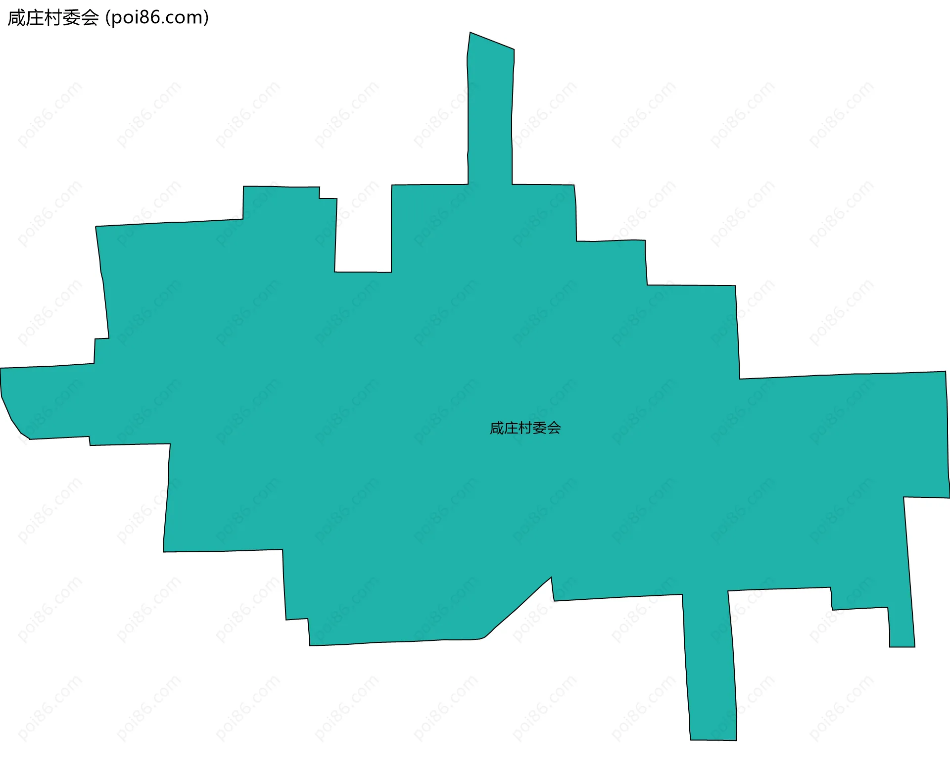咸庄村委会边界地图