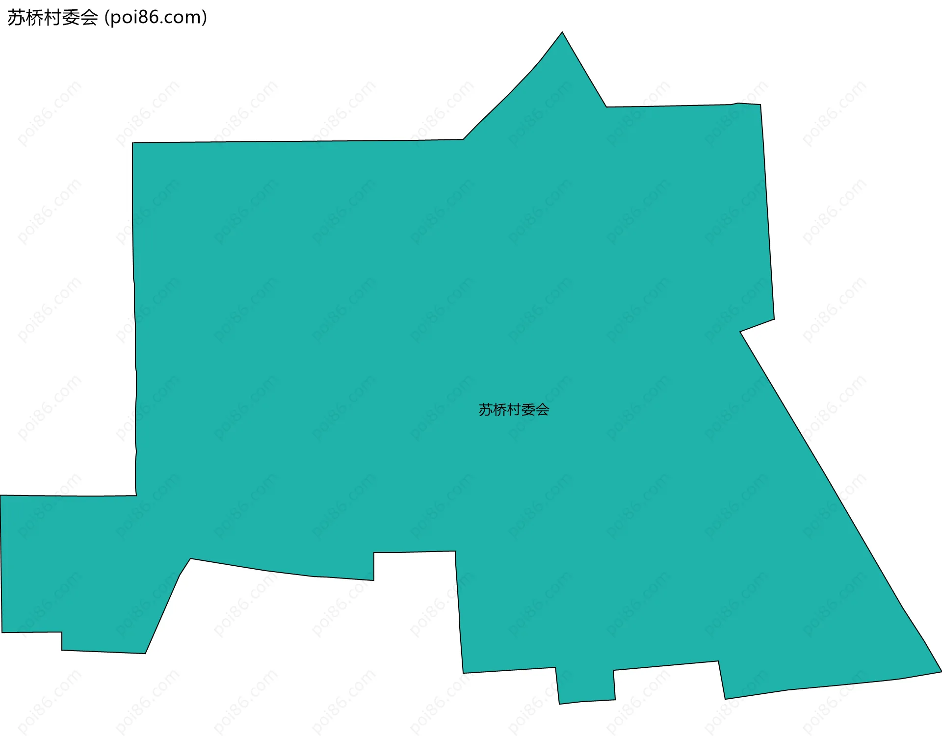 苏桥村委会边界地图