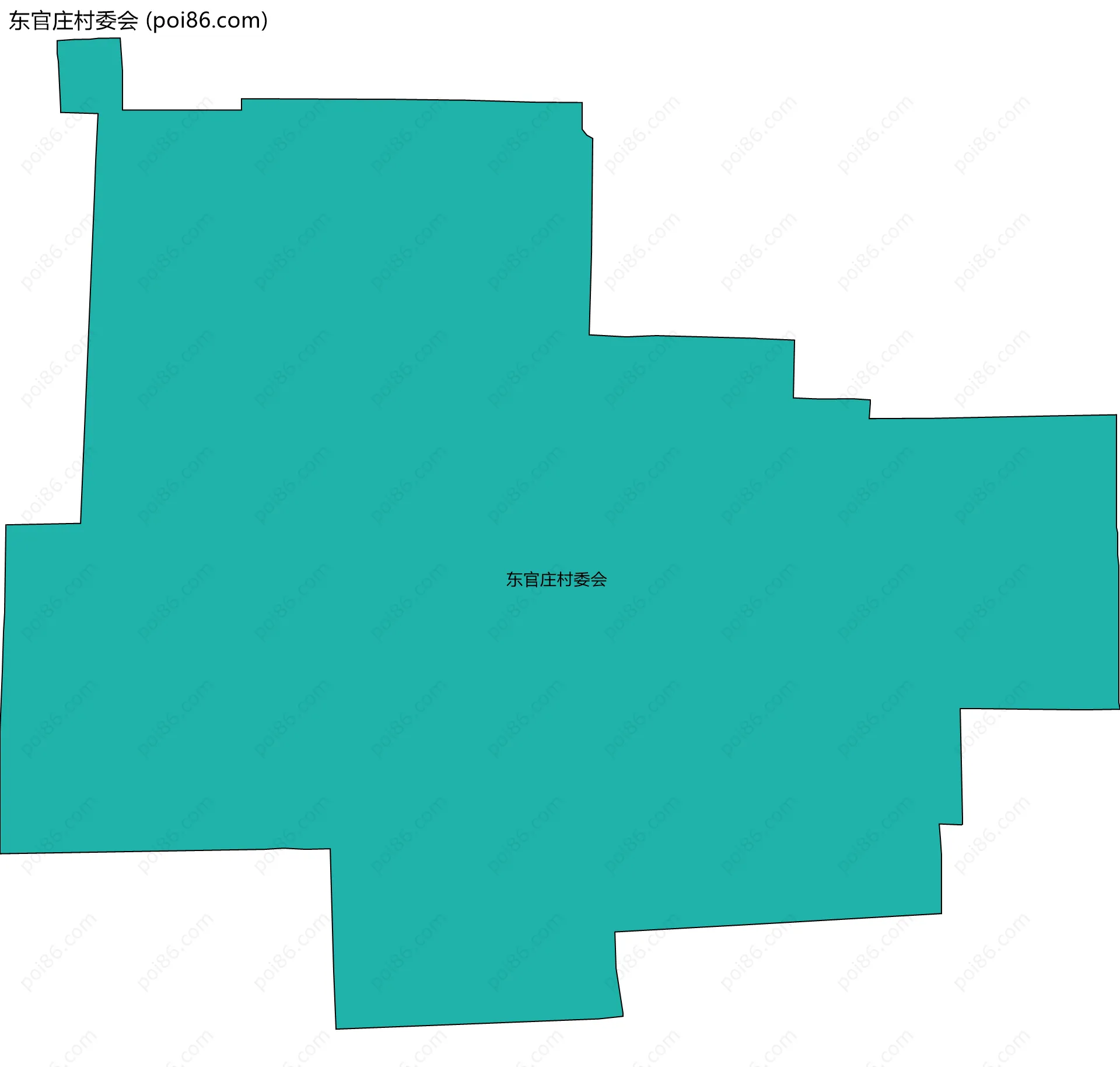 东官庄村委会边界地图