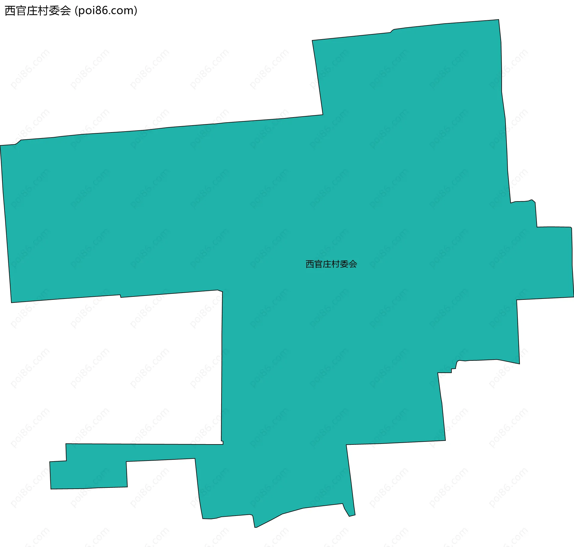 西官庄村委会边界地图