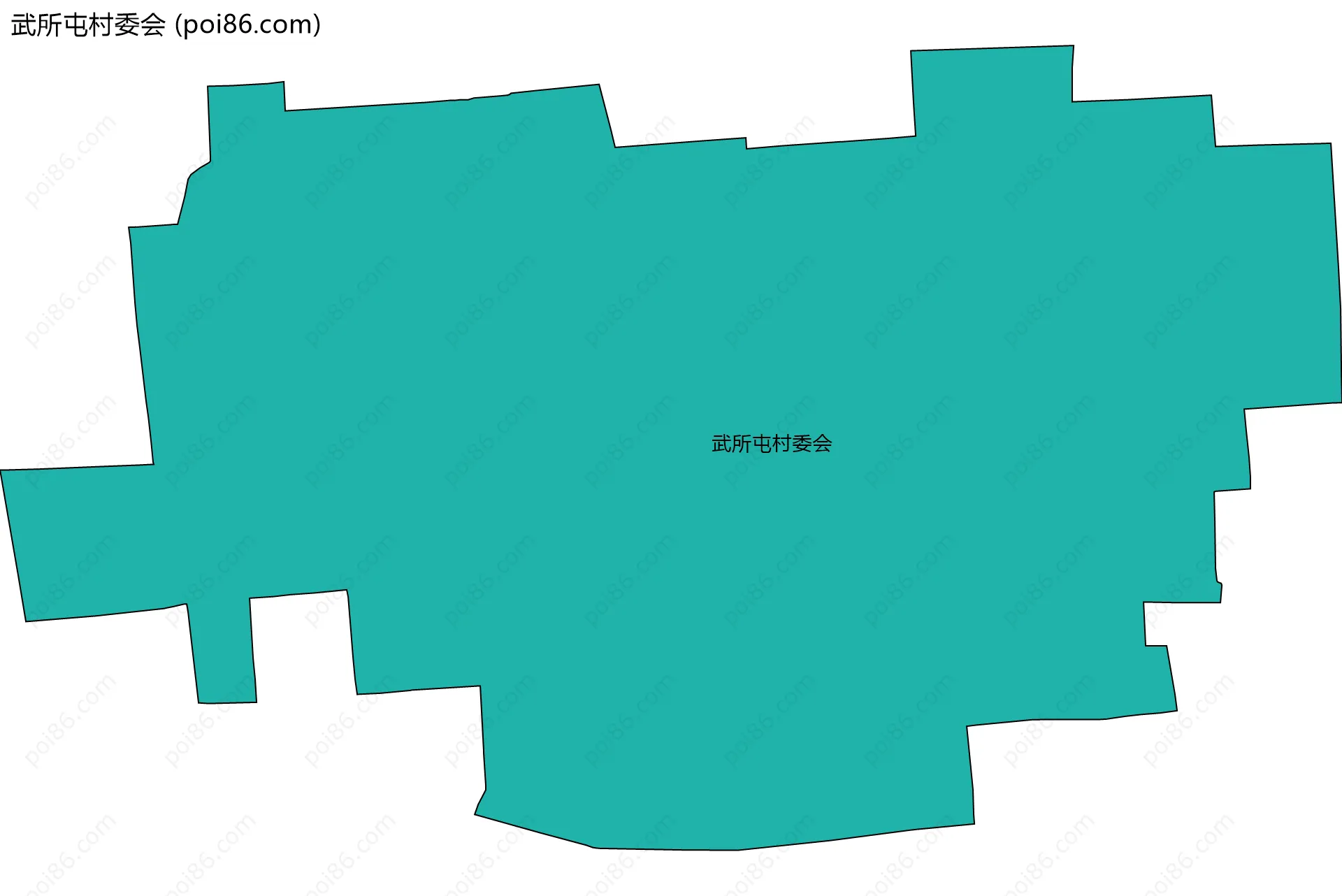 武所屯村委会边界地图
