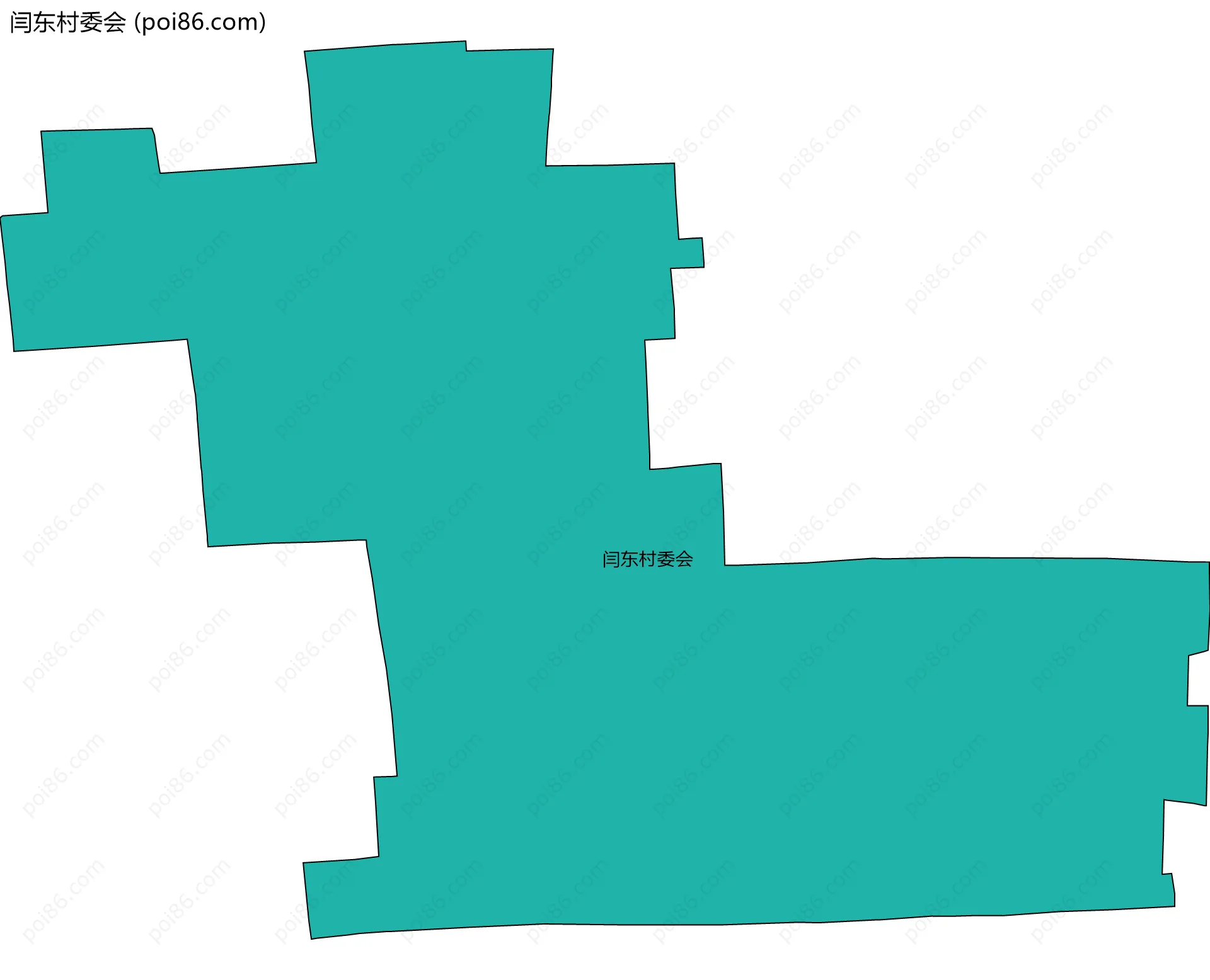 闫东村委会边界地图