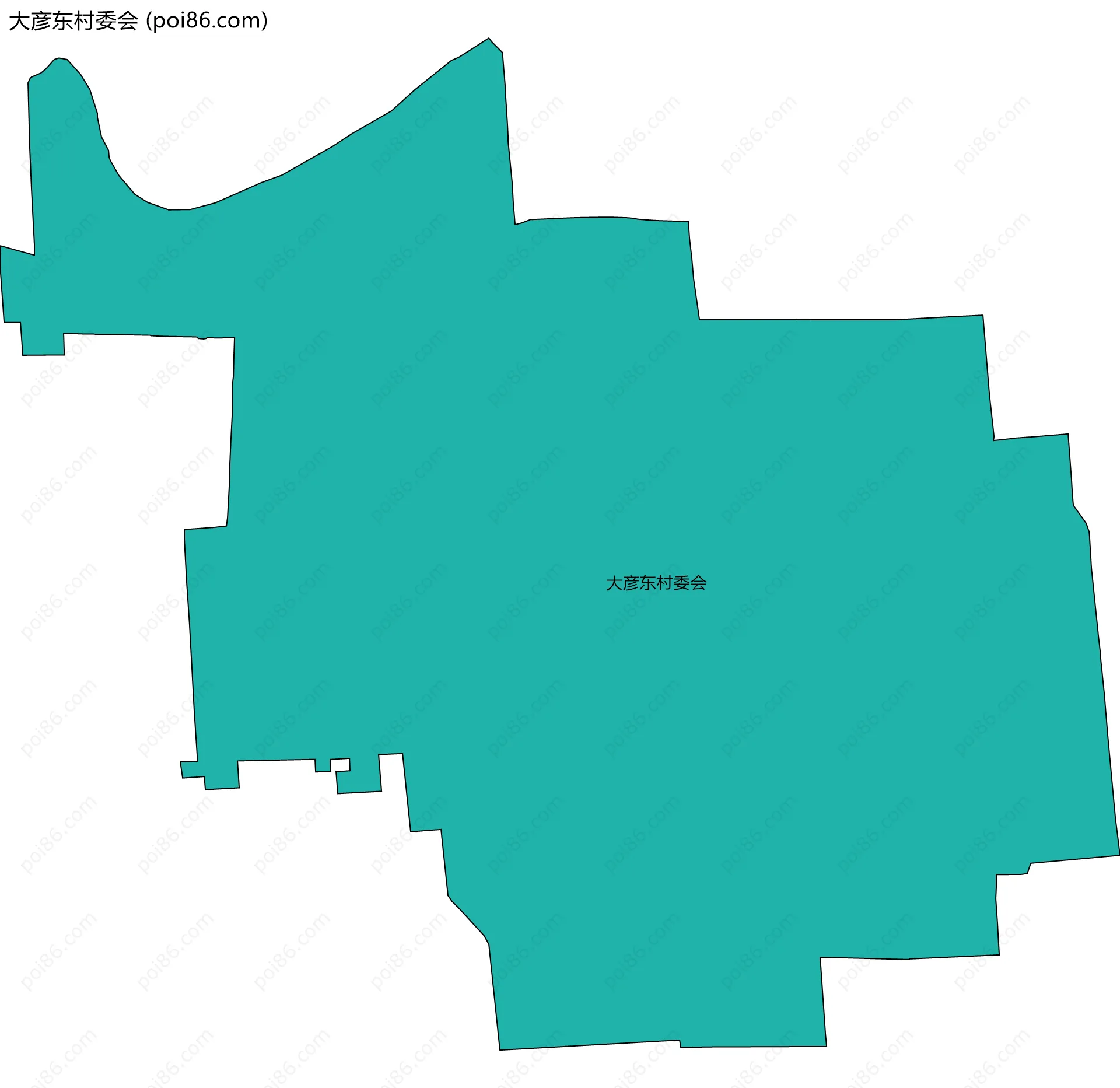 大彦东村委会边界地图