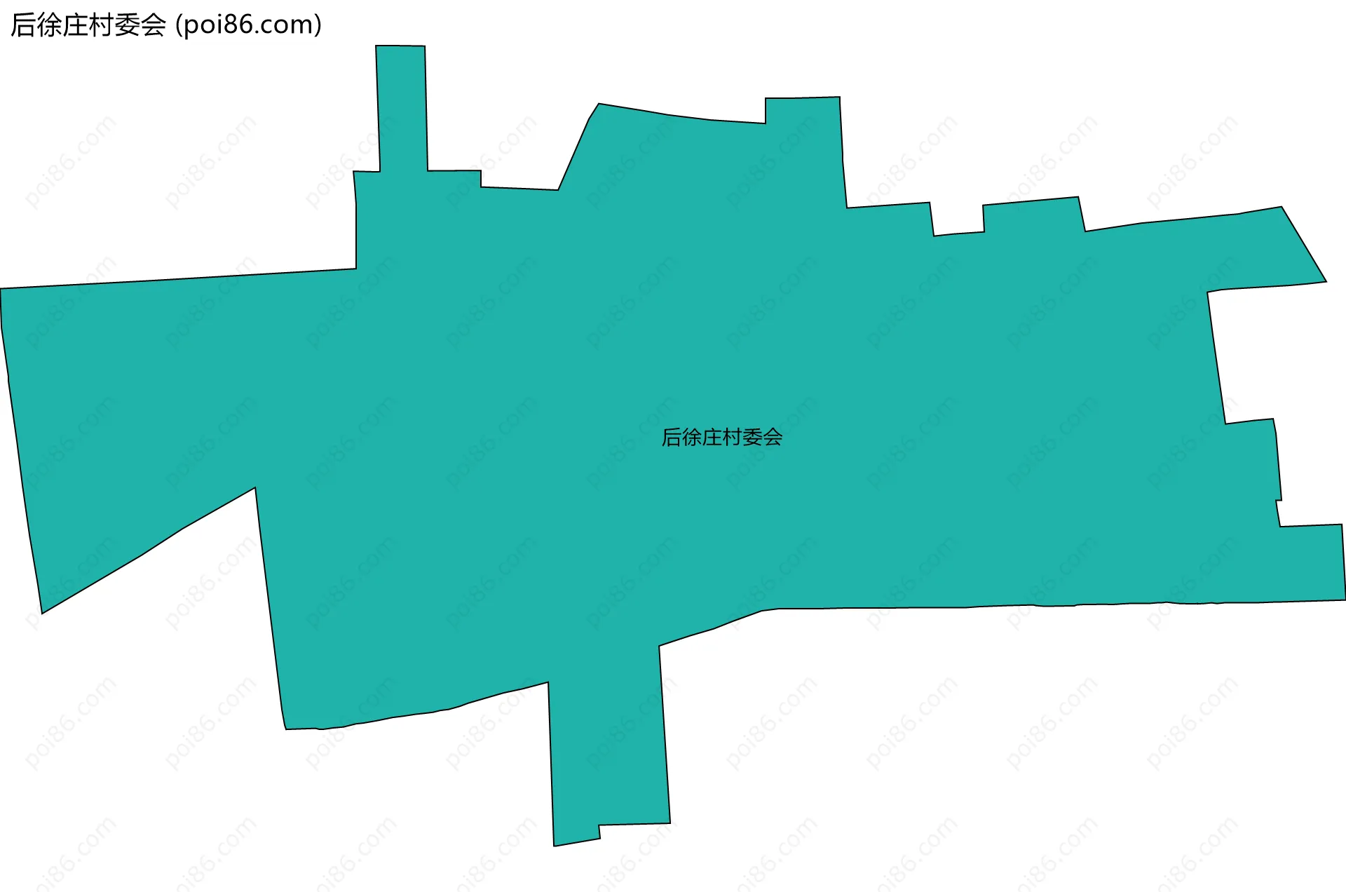 后徐庄村委会边界地图