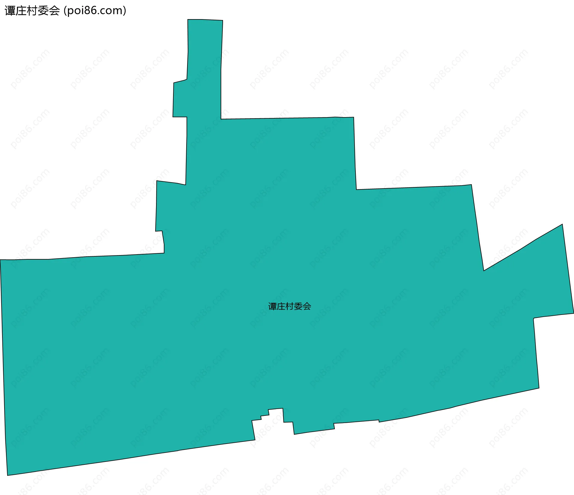 谭庄村委会边界地图