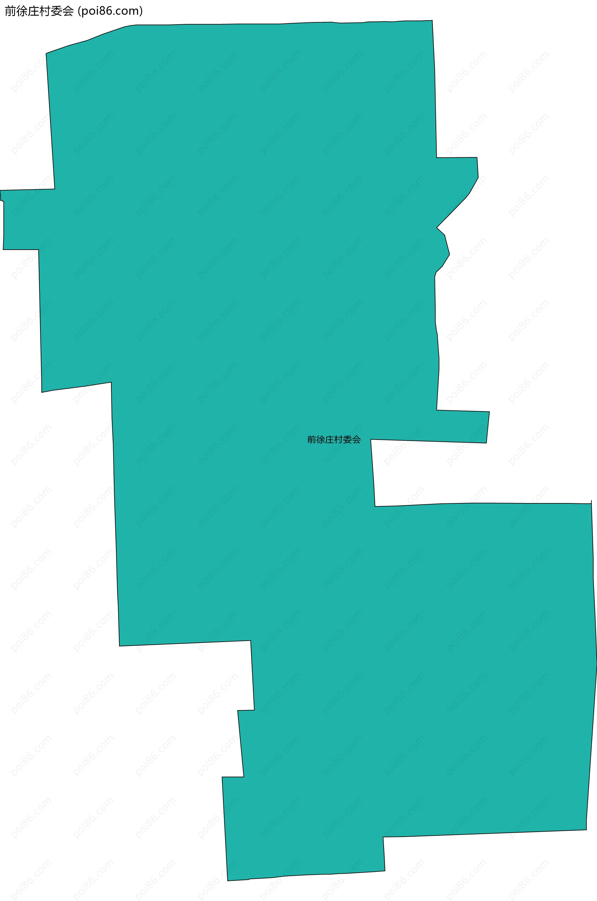 前徐庄村委会边界地图