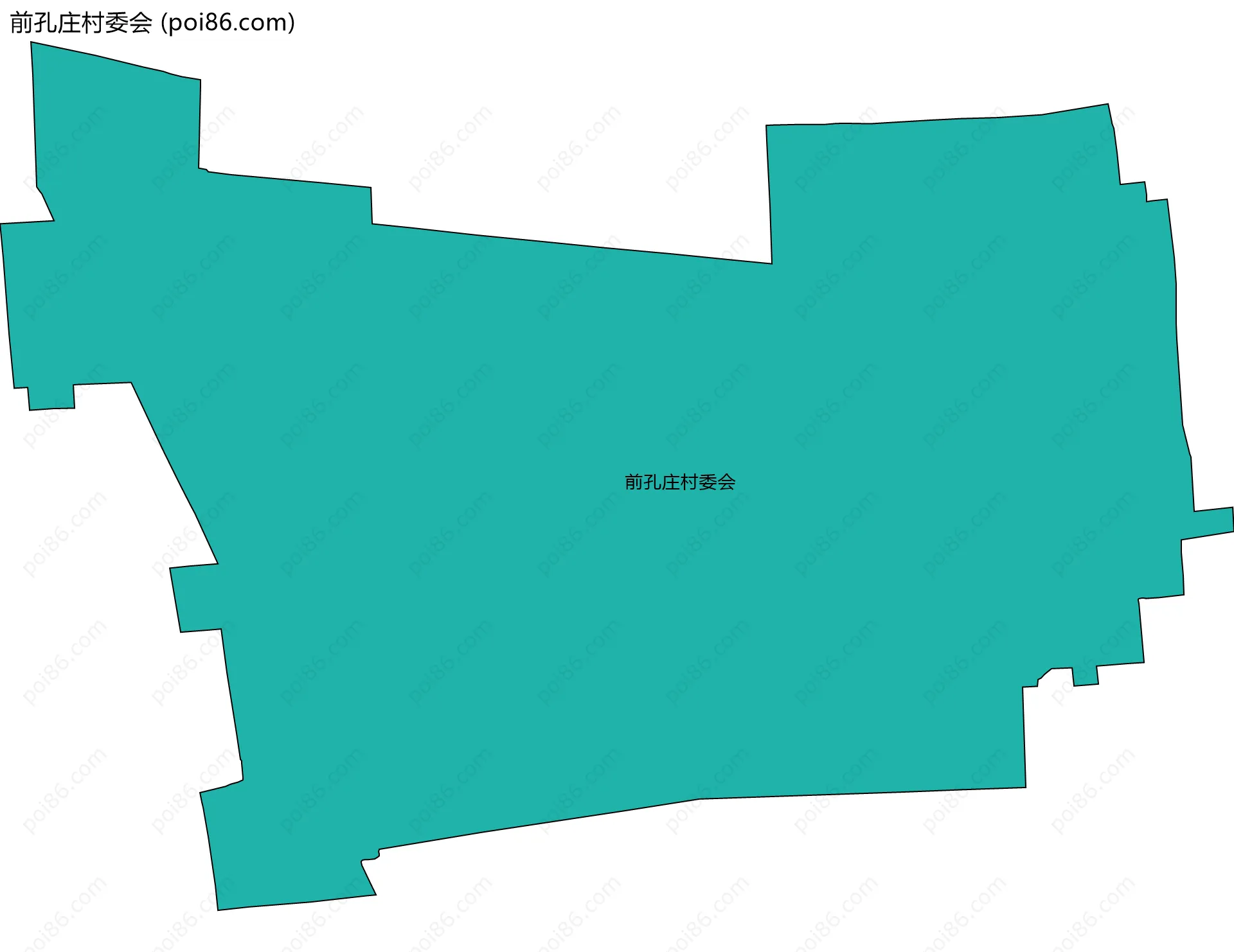 前孔庄村委会边界地图