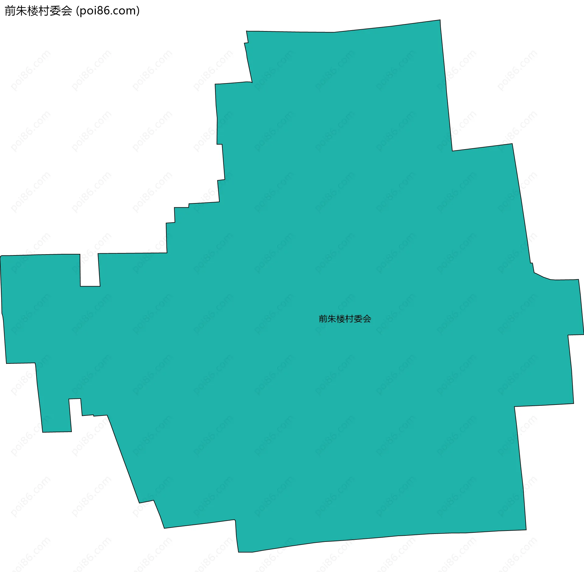 前朱楼村委会边界地图