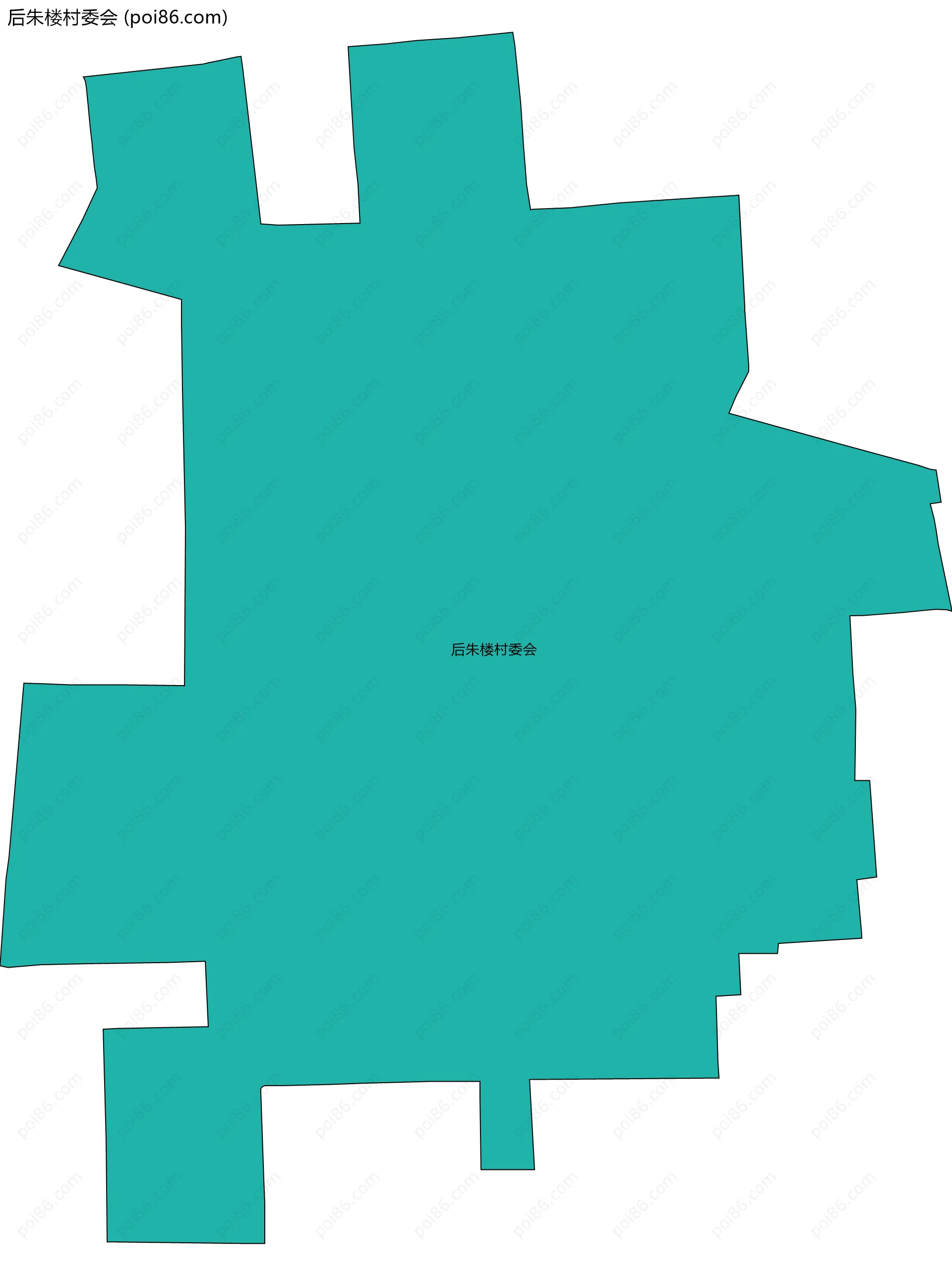 后朱楼村委会边界地图