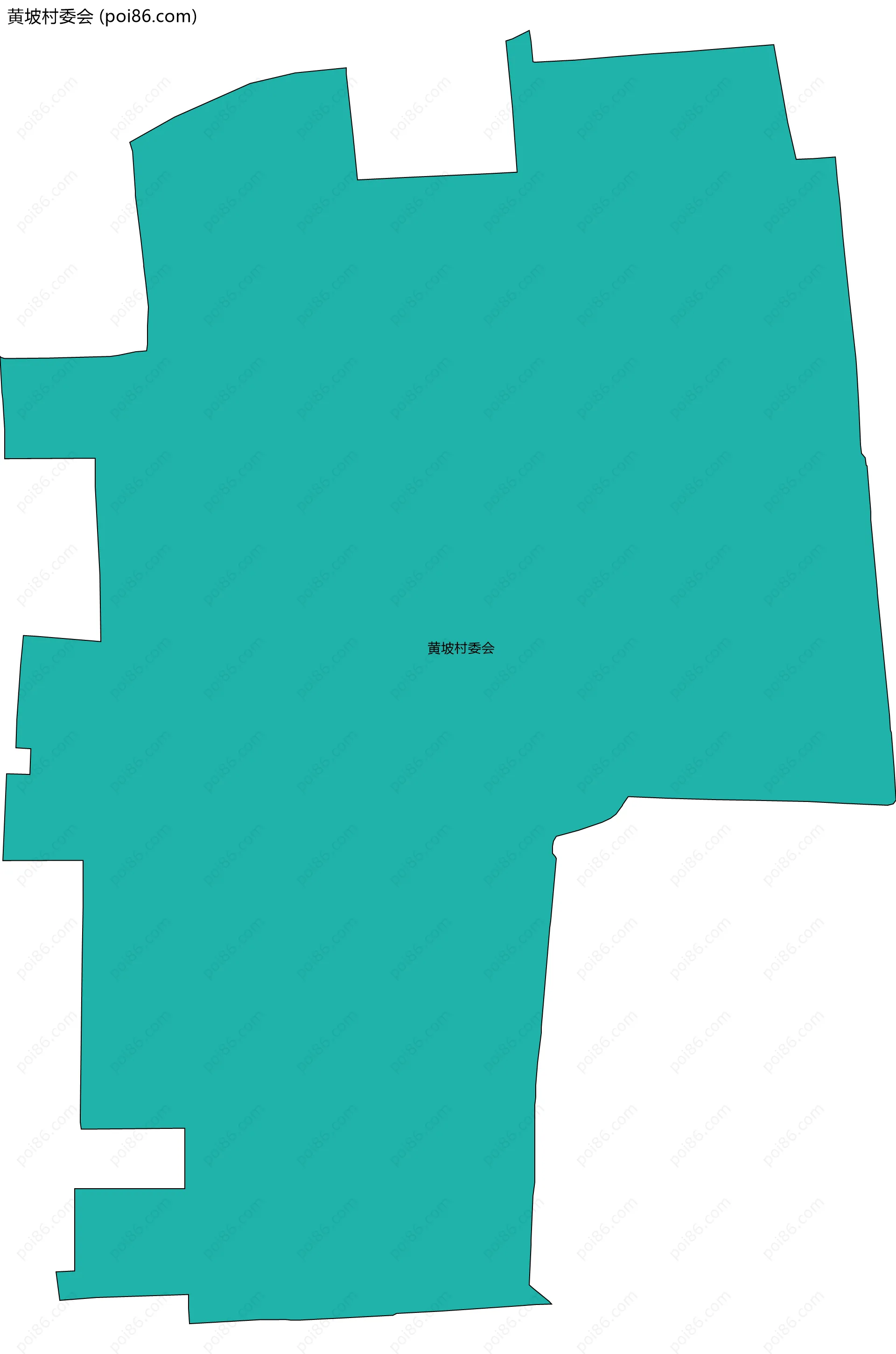 黄坡村委会边界地图