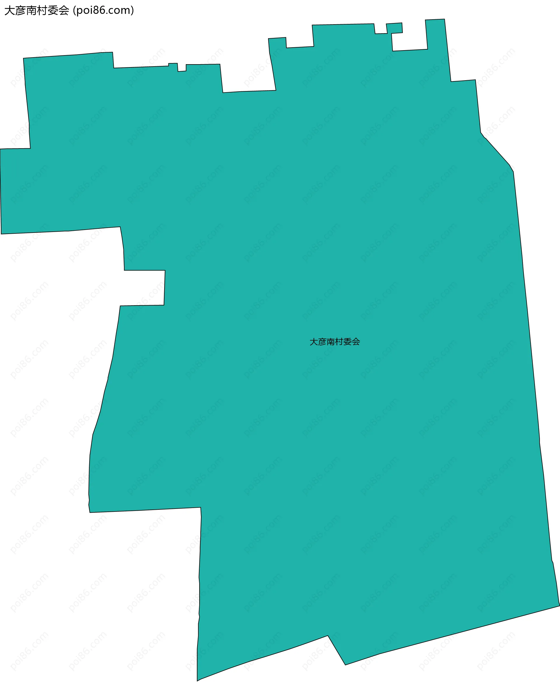 大彦南村委会边界地图