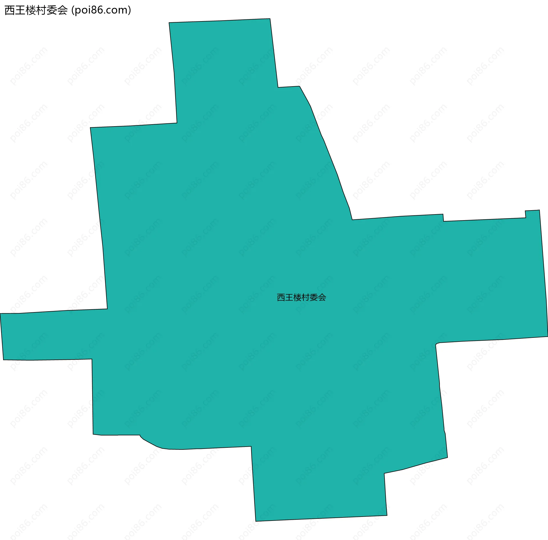 西王楼村委会边界地图
