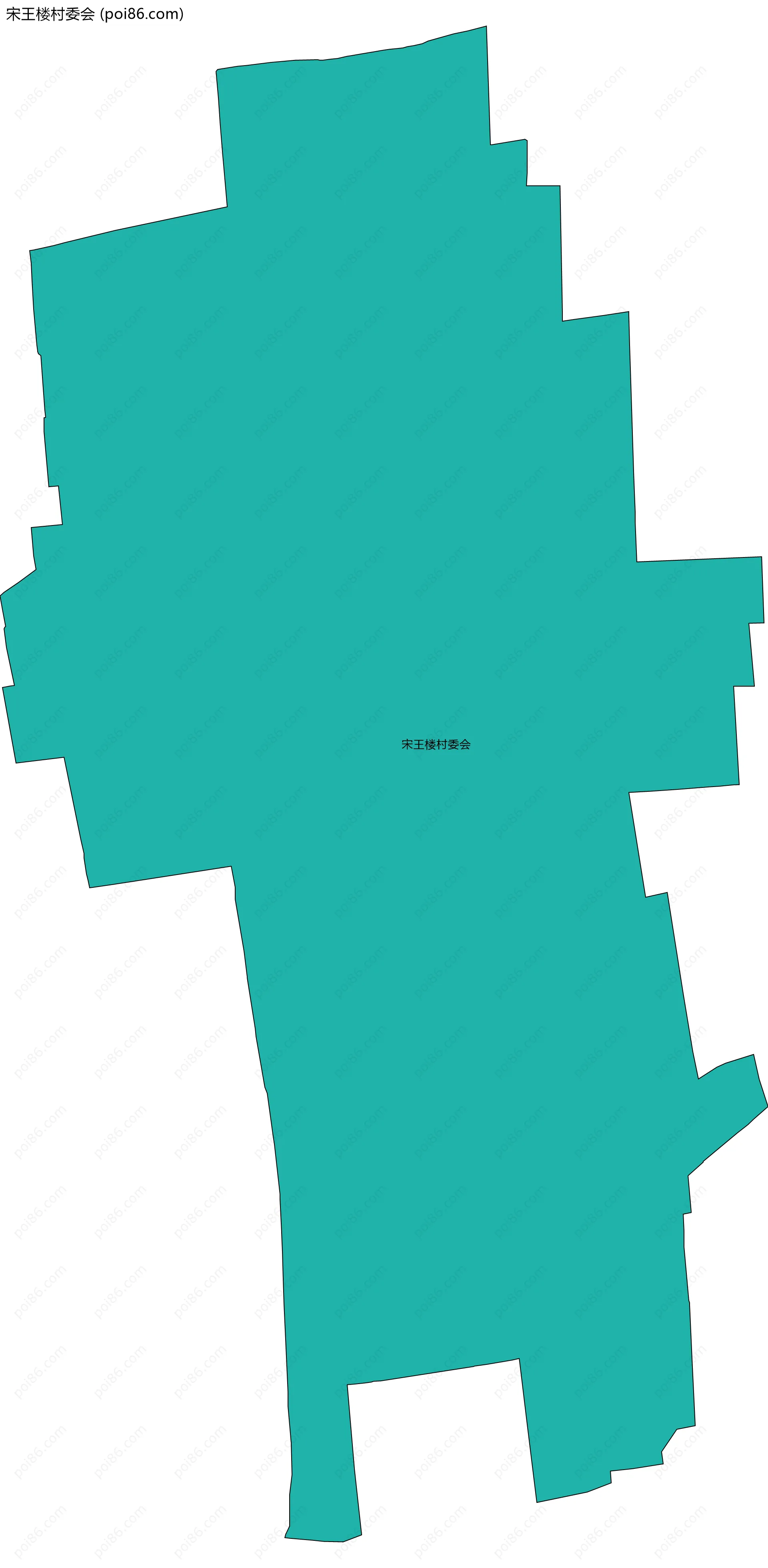 宋王楼村委会边界地图