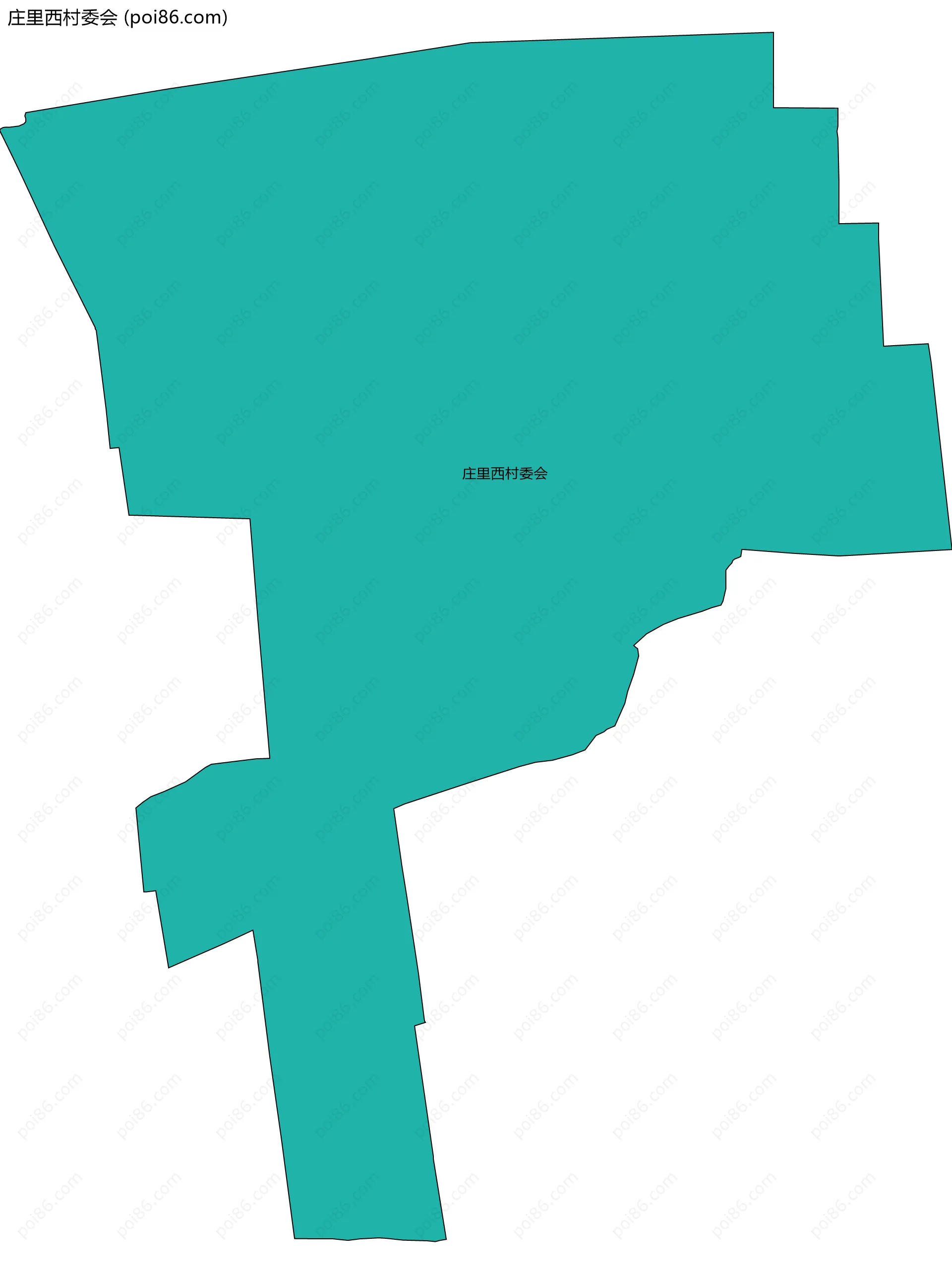 庄里西村委会边界地图