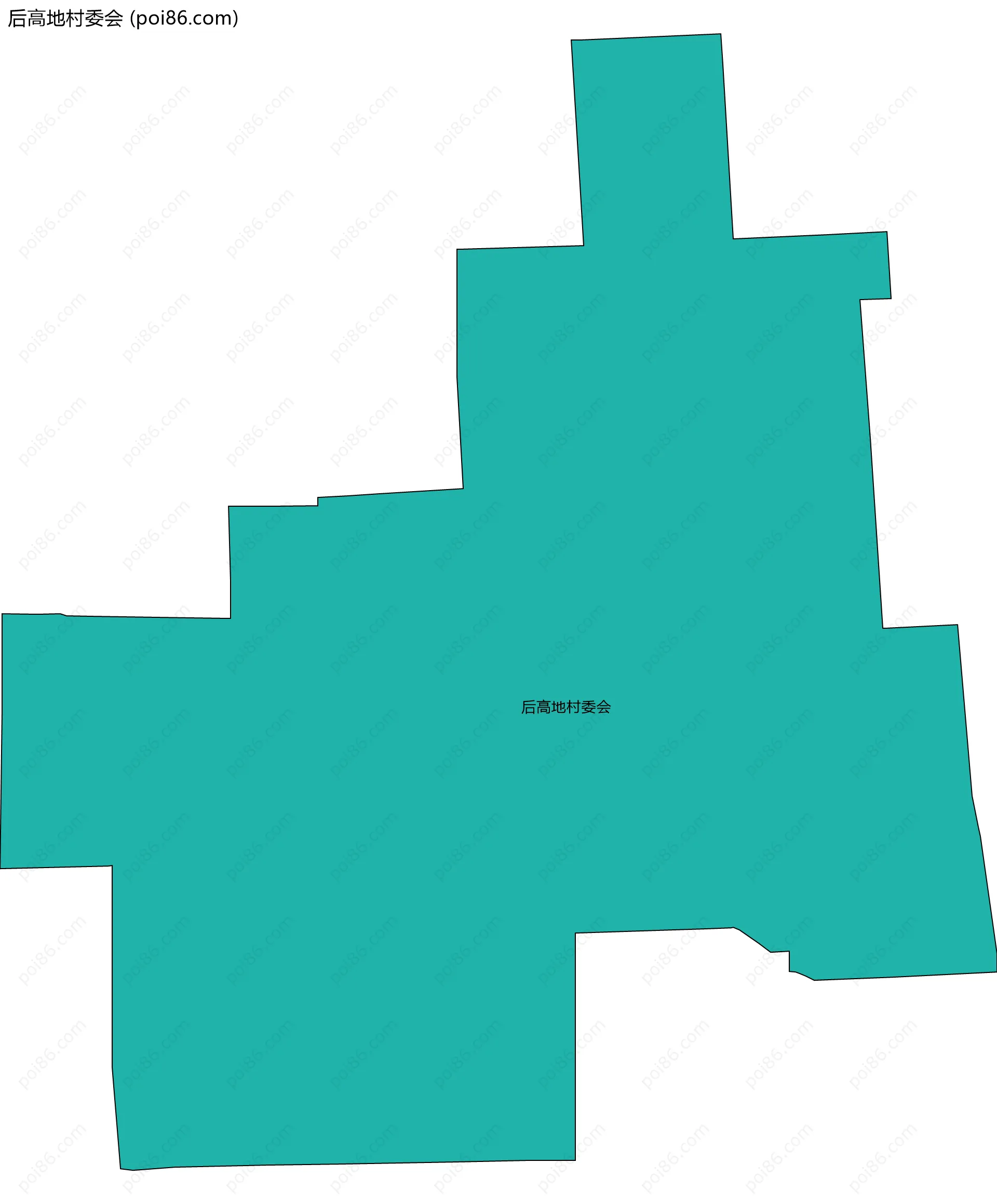 后高地村委会边界地图